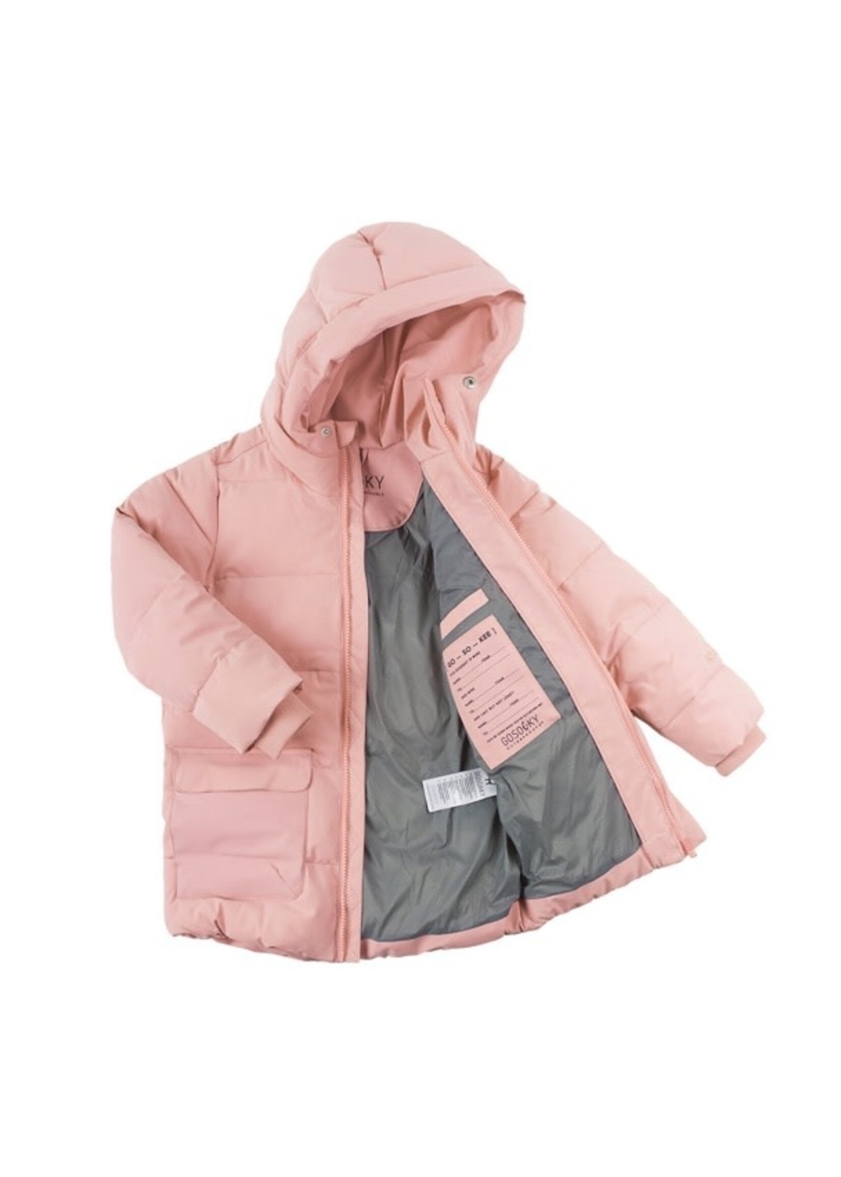 Go Soaky GOSOAKY, Tiger Eye Puffer Jacket || Evening Pink