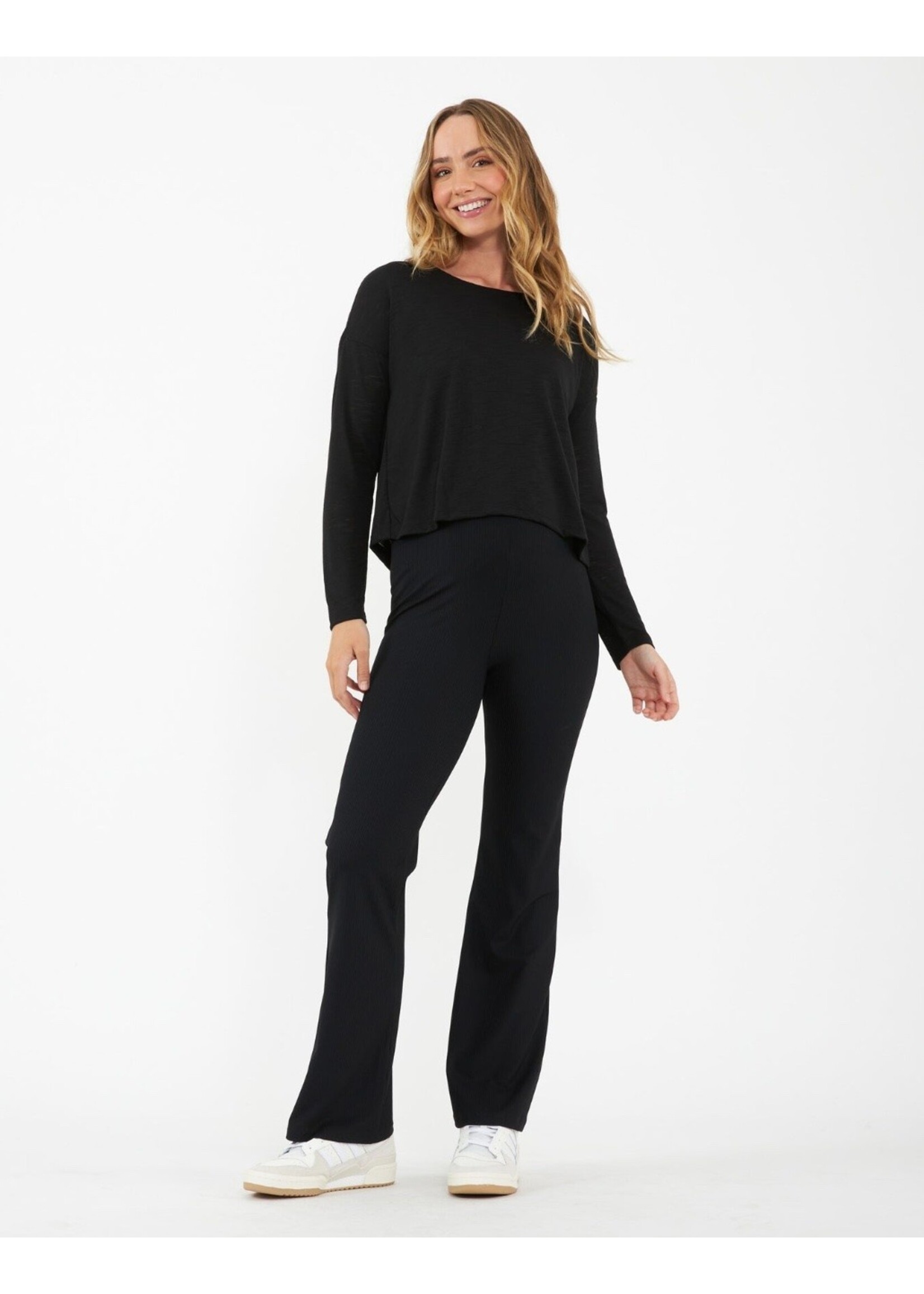 Ripe Maternity Ripe Maternity Jazmin Long Sleeve Nursing Top || Black