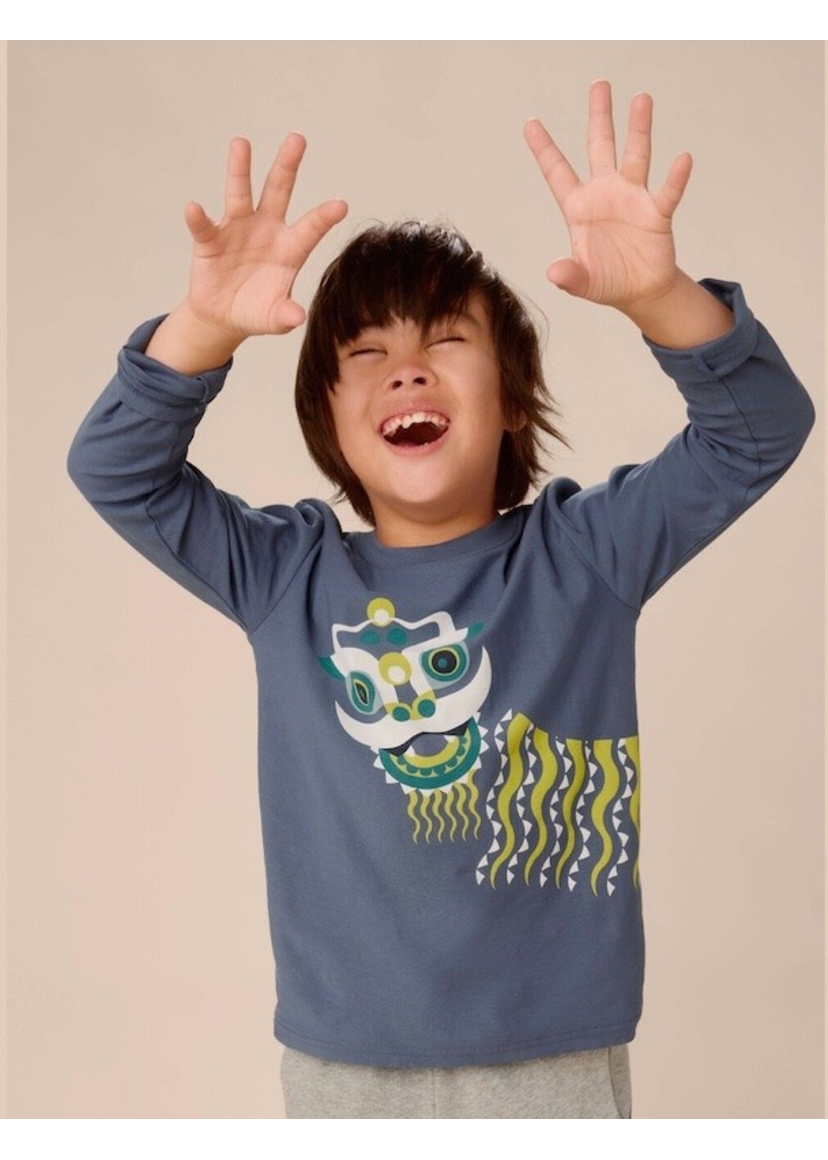 Tea Collection Tea Collection, New Years Lion Double Sided Tee || Triumph