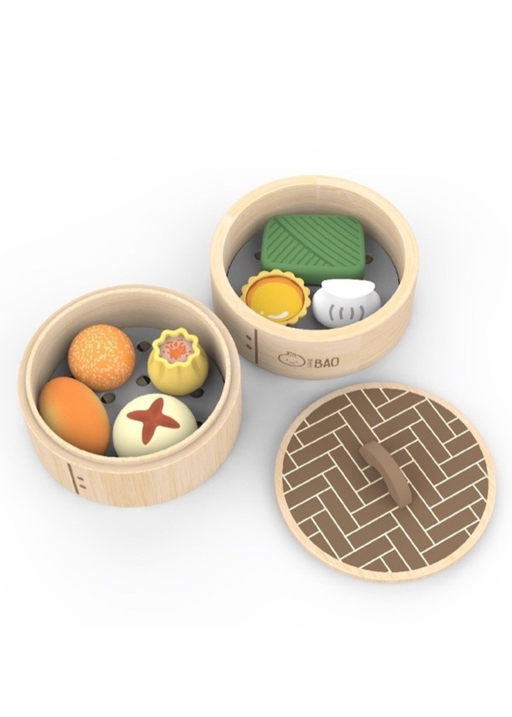 Raincoast Books Bitty Bao, Wooden Dim Sum Toy Set
