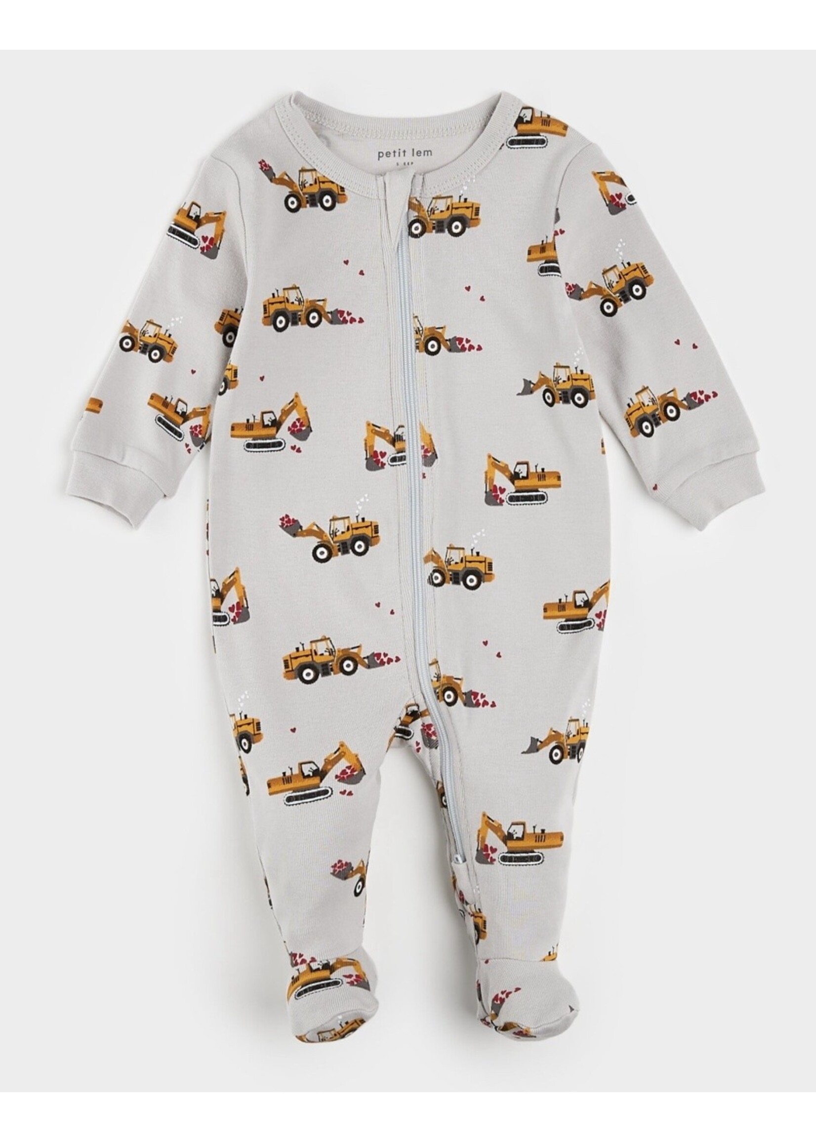 Petit Lem Petit Lem,  I Dig You Print Footed Sleeper|| Lunar Rock