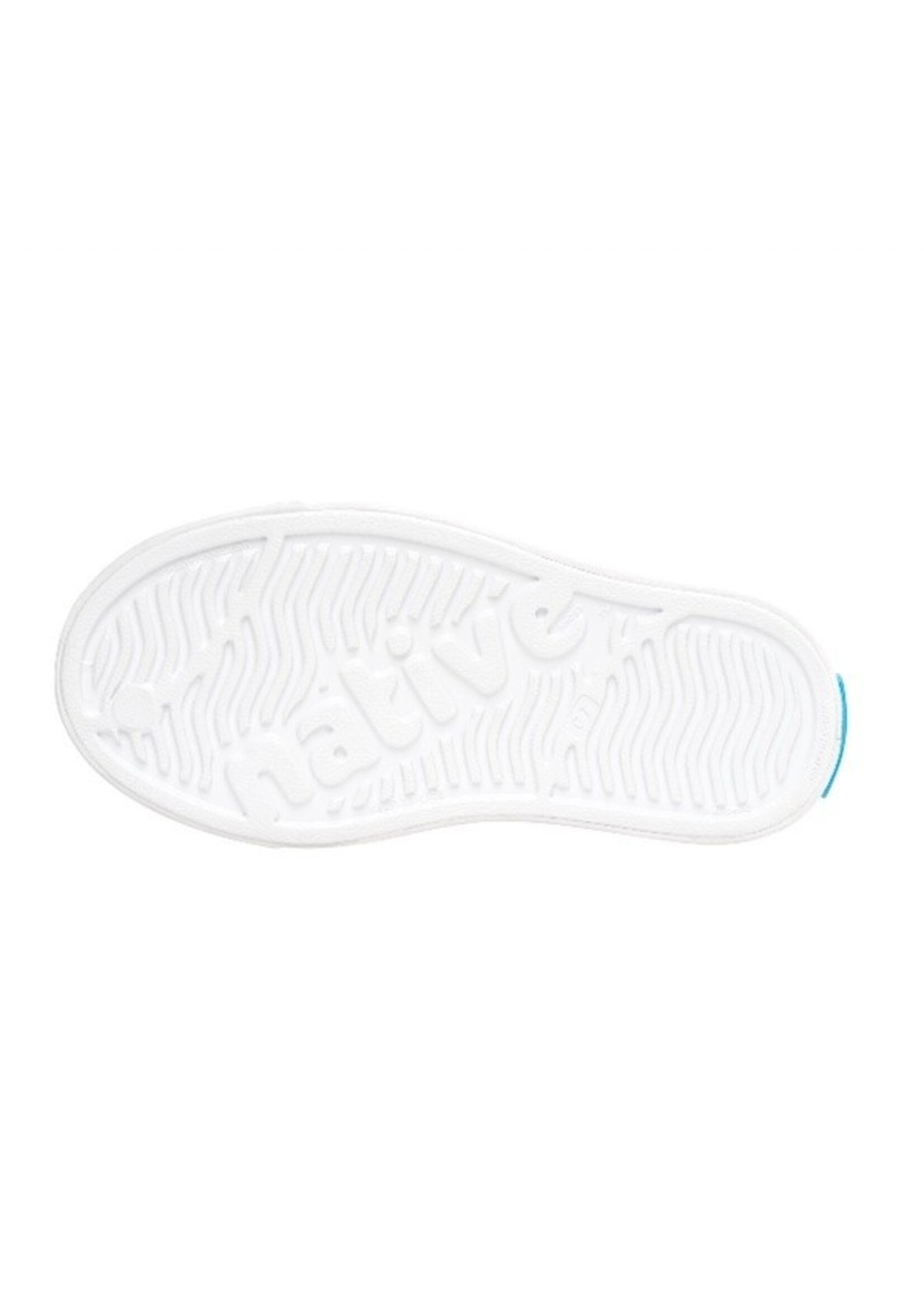 Native Shoes Native Shoes, Jefferson Barely Flax Rainbow Print Child || Shell White / Shell White