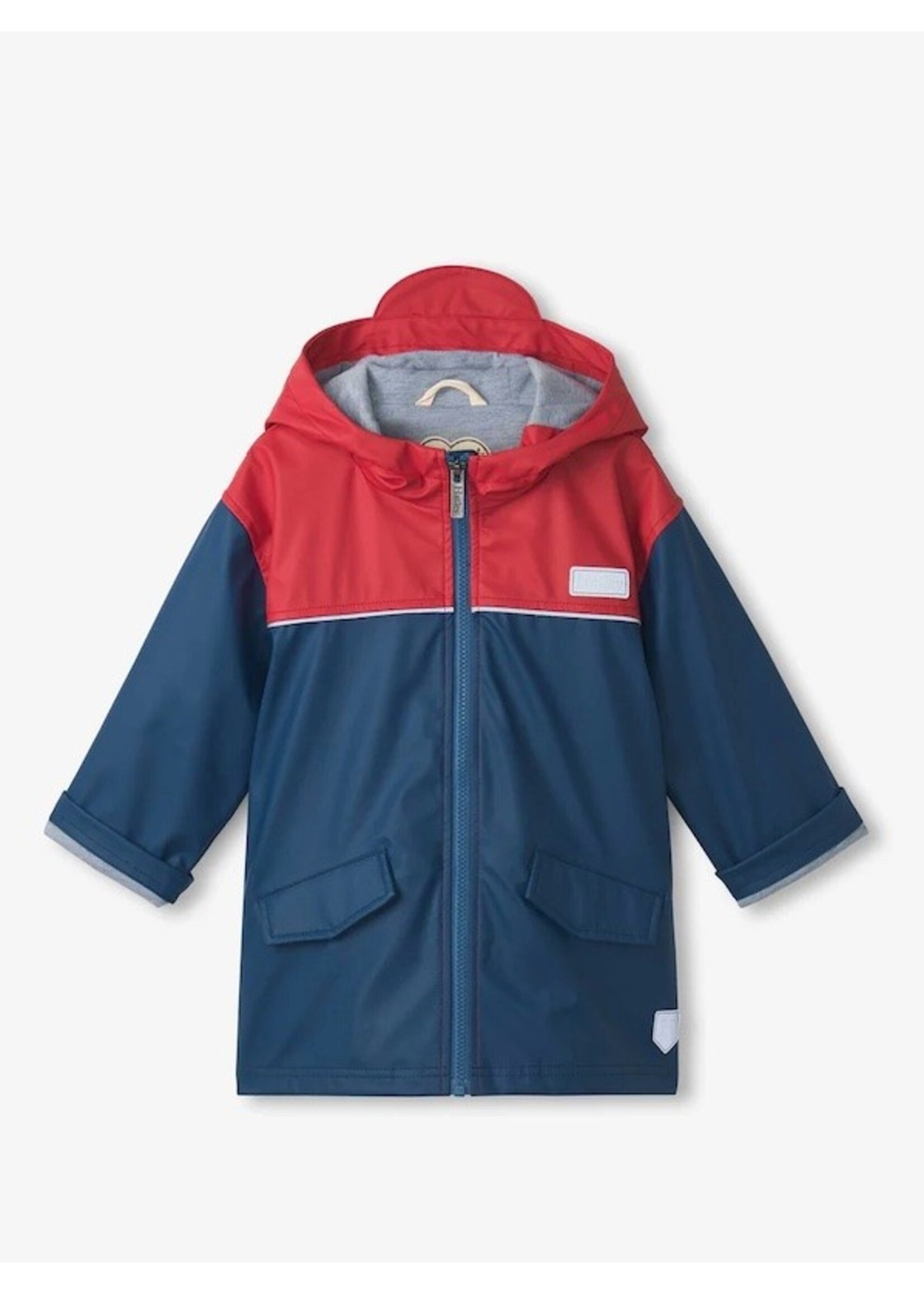 Hatley Hatley, Boys Zip-Up Rain Jacket || Red & Navy