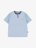 Souris Mini Souris Mini, Waffled Short Sleeve T-Shirt || Light Blue
