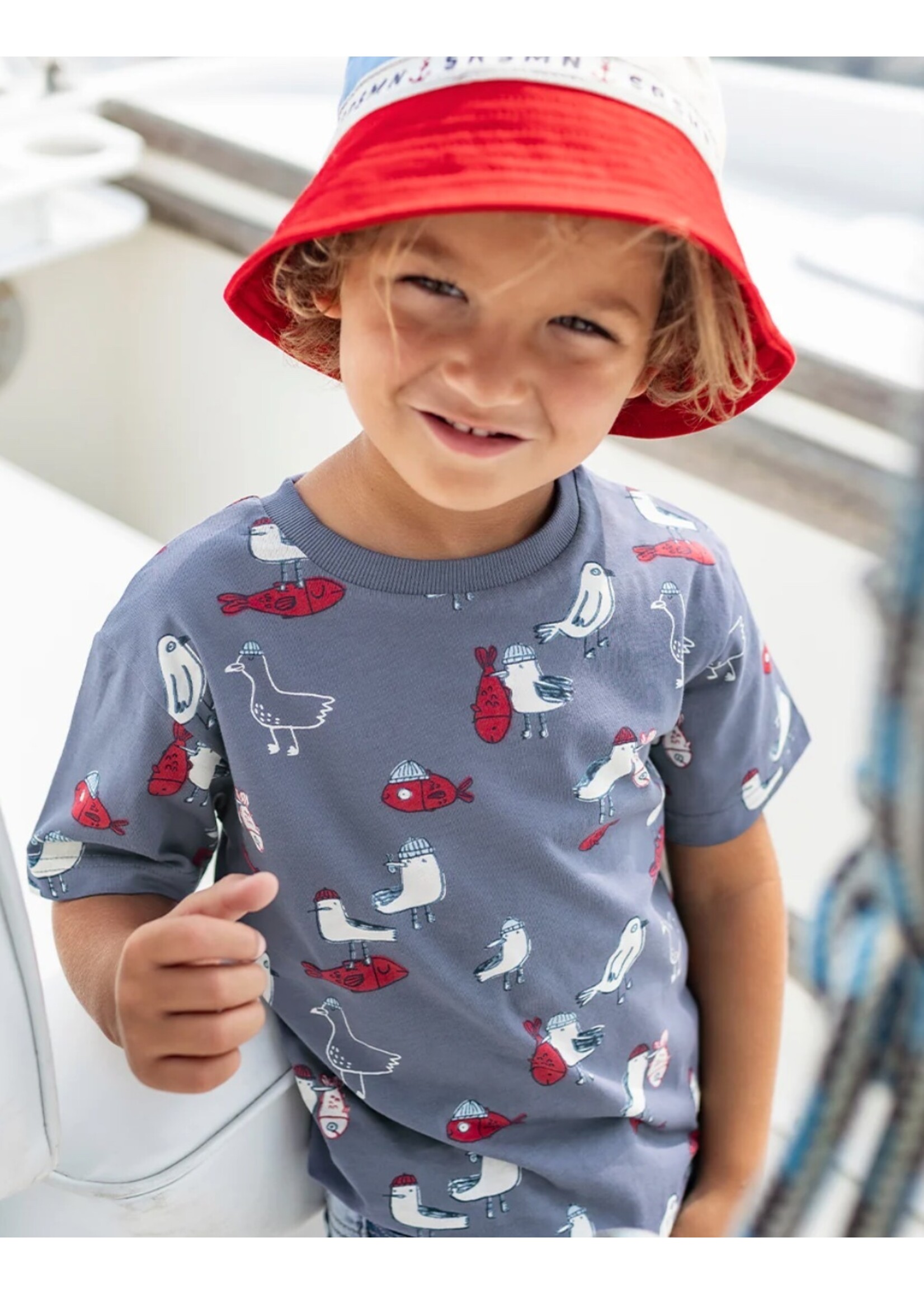 Souris Mini Souris Mini,  Seagull Print T-Shirt || Blue