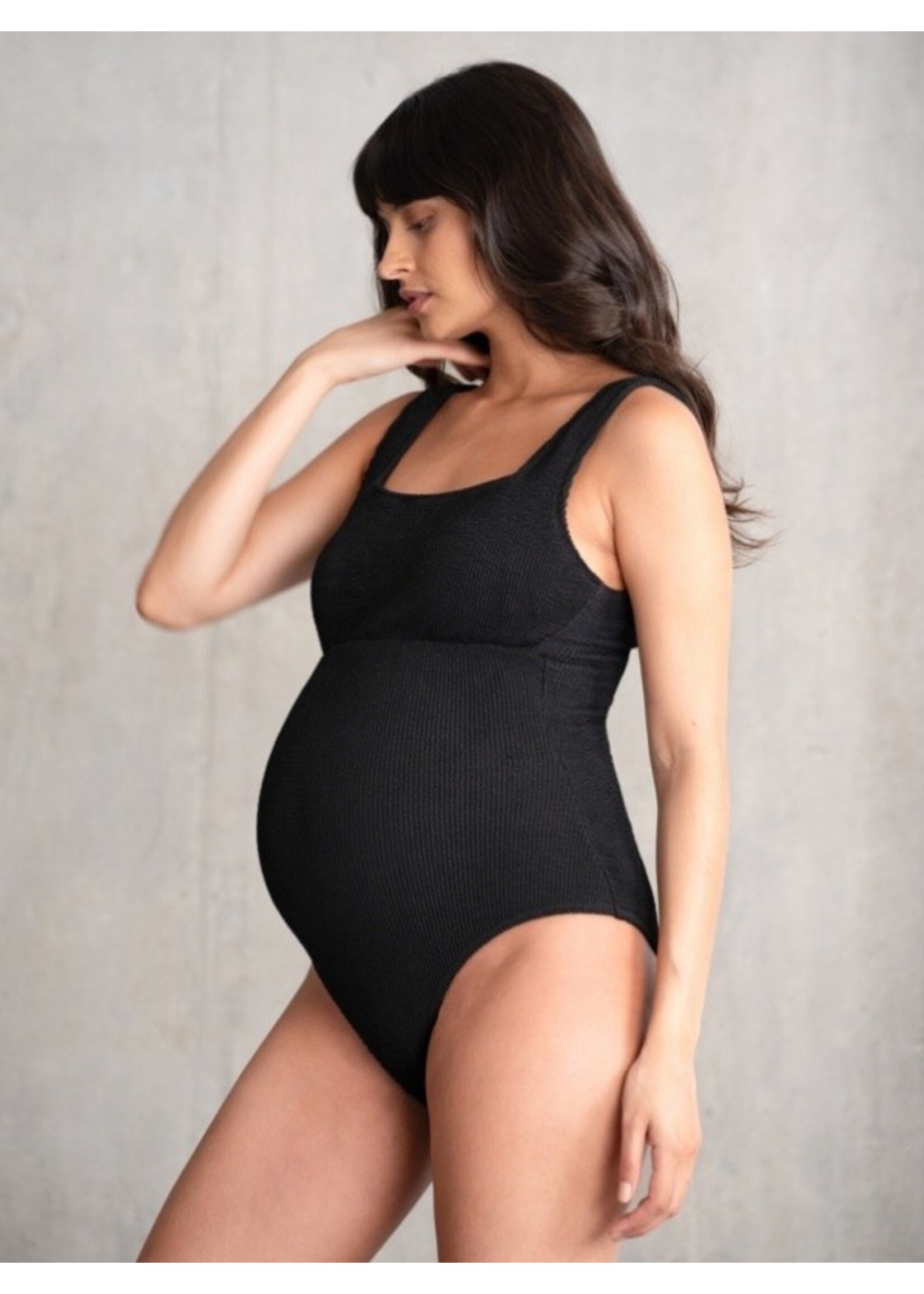 Seraphine Seraphine, Cove: Super-Stretch Maternity Swimsuit || Black