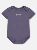 Deux Par Deux Deux Par Deux, Organic Cotton Onesie ||  Navy Stripe