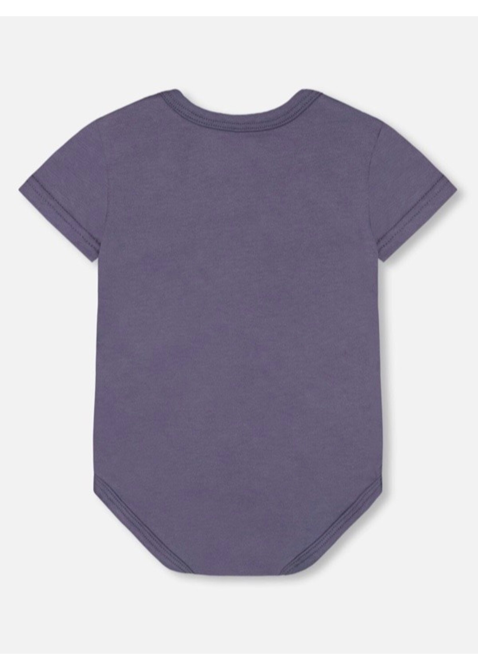 Deux Par Deux Deux Par Deux, Organic Cotton Onesie ||  Navy Stripe