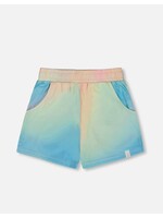 Deux Par Deux Deux Par Deux, Printed Short || Pastel Tie Dye