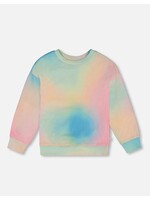 Deux Par Deux Deux Par Deux, Printed Long Sleeve Top || Pastel Tie Dye