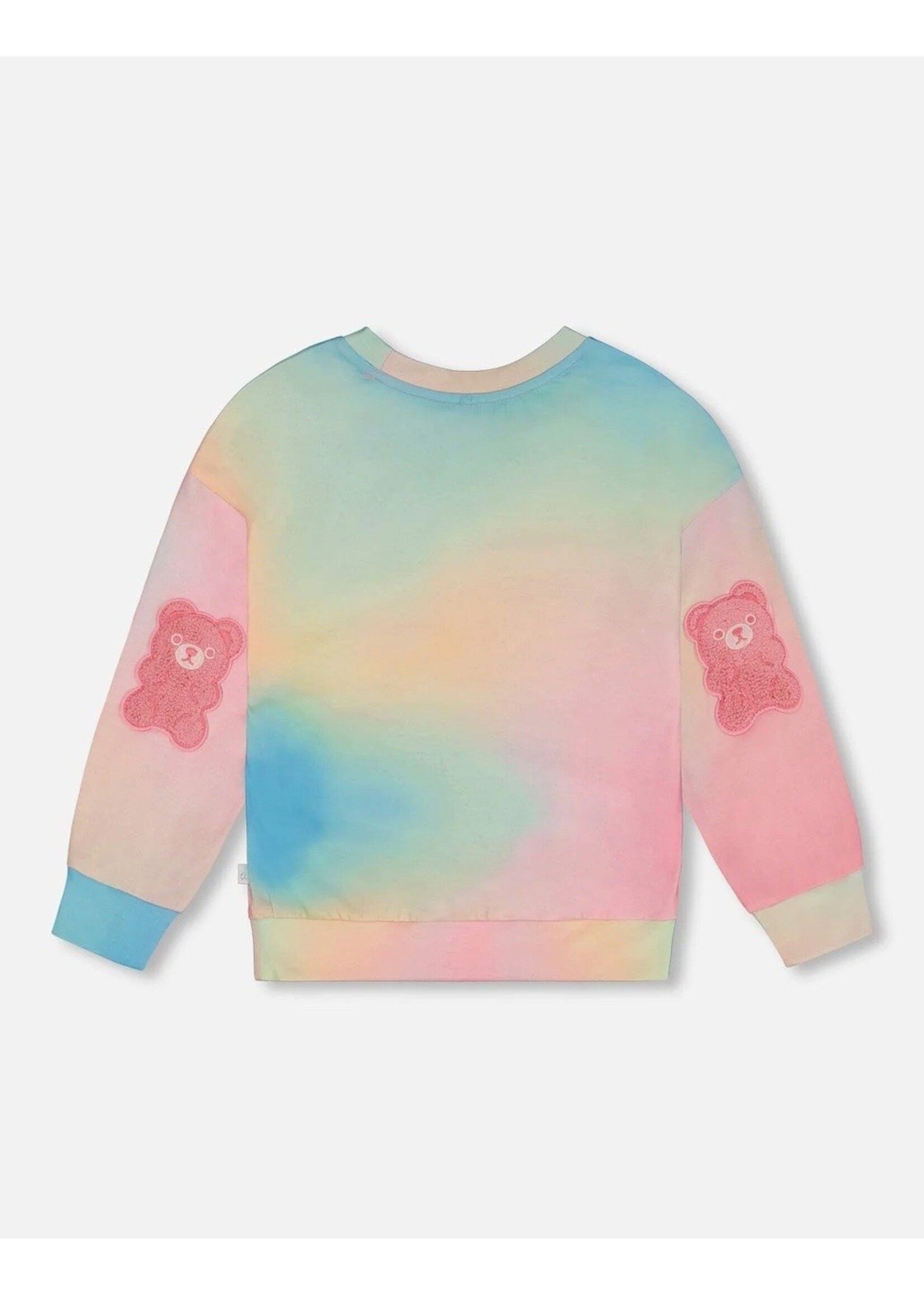 Deux Par Deux Deux Par Deux, Printed Long Sleeve Top || Pastel Tie Dye