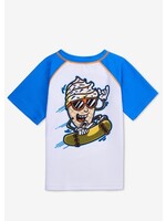 Appaman Appaman, Soft Served Printed Rash Guard Top || Blue / White
