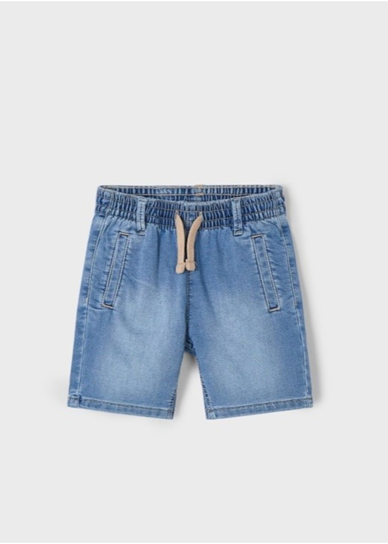 Mayoral Mayoral, Boy Denim Shorts with Elastic Waistband || Medium Blue