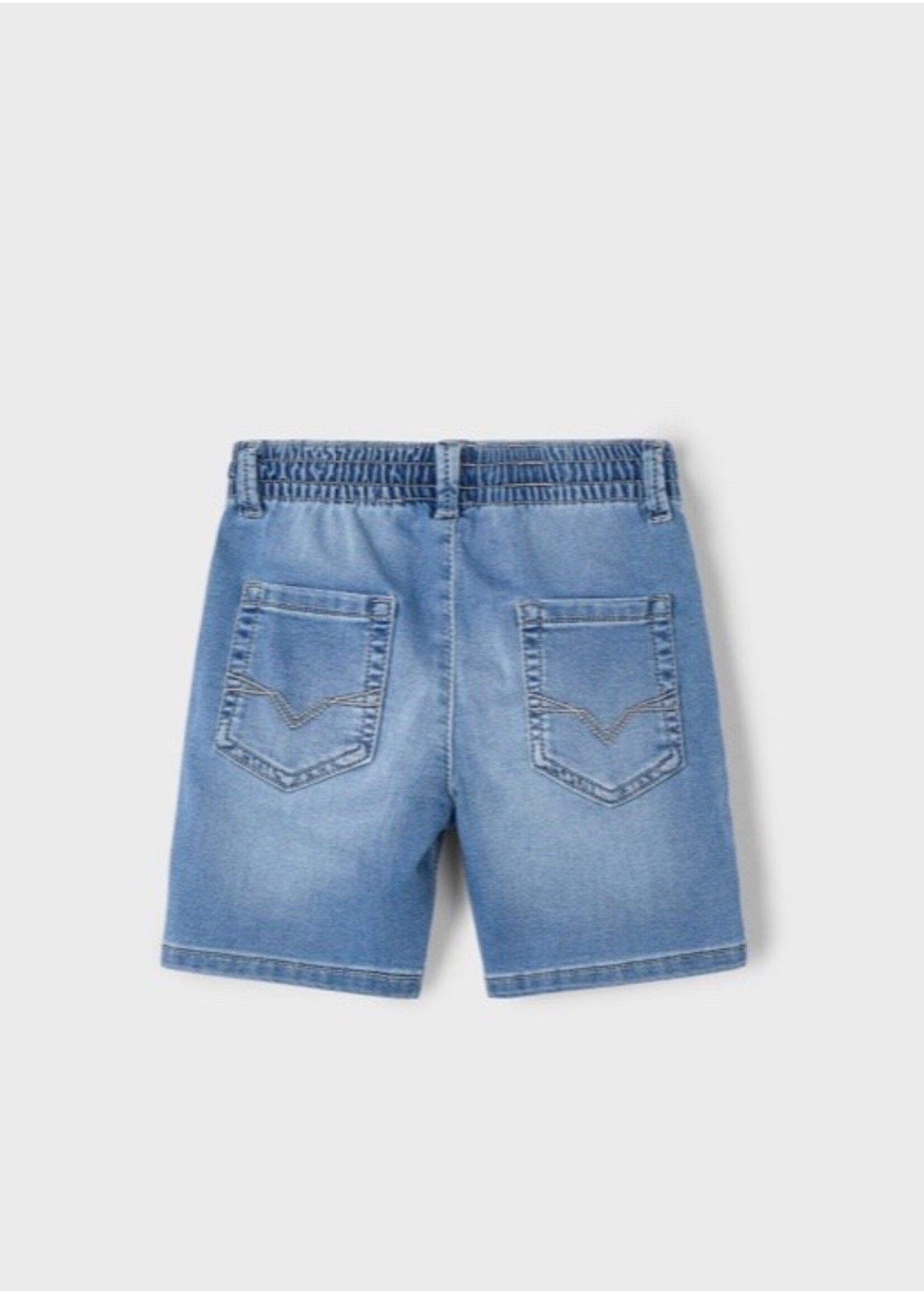 Mayoral Mayoral, Boy Denim Shorts with Elastic Waistband || Medium Blue