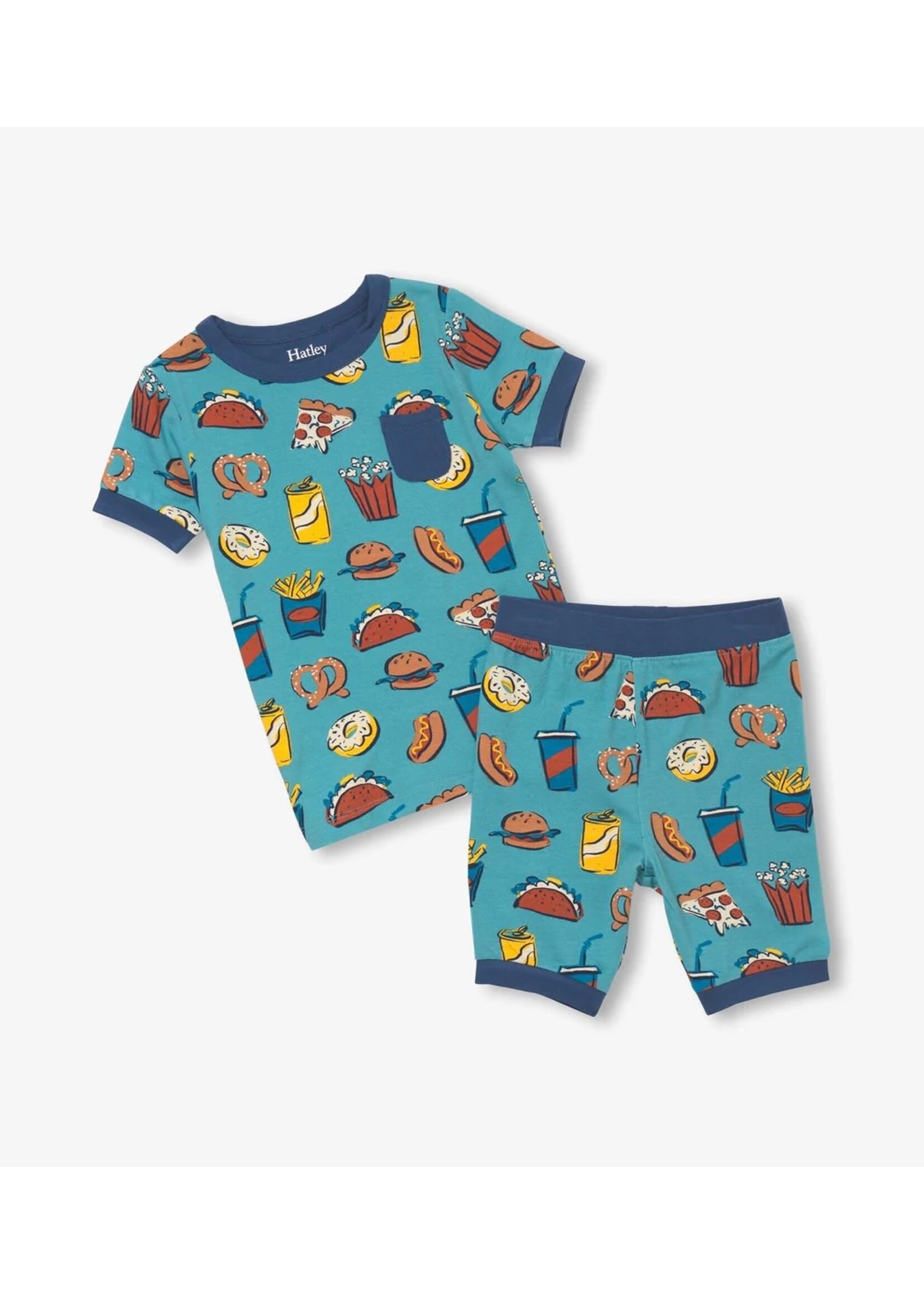 Carnival Food Bamboo Short Pajama Set Carnival Food Bamboo Short Pajama Set