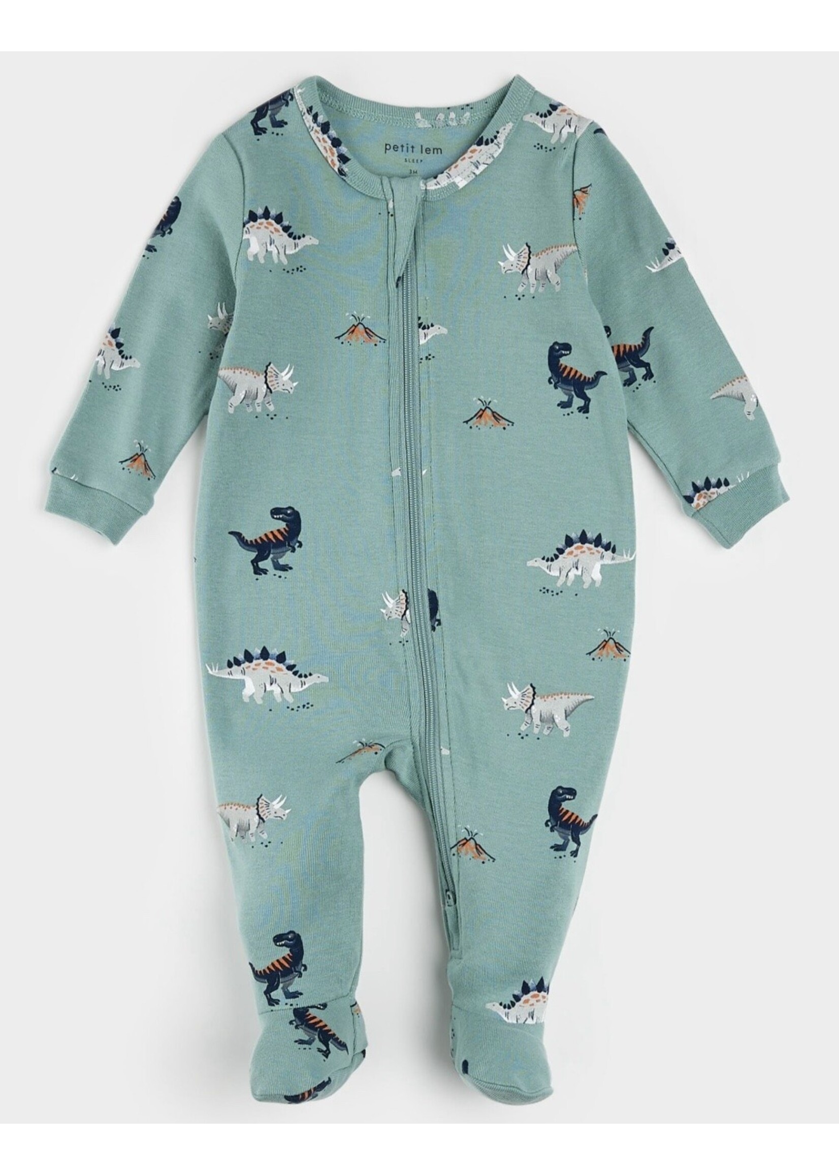 Petit Lem Petit Lem, Dinosaur Print Sleeper || Tidal Wave