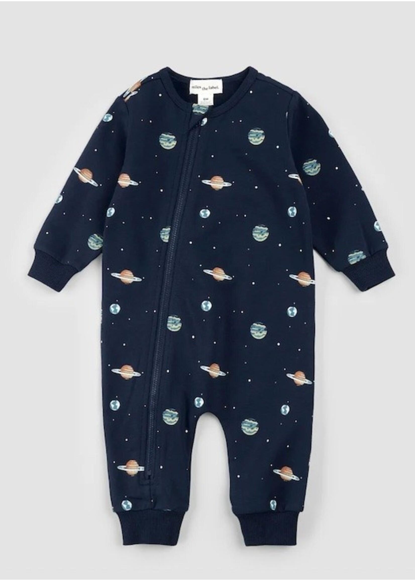 Miles the Label Miles the Label, Planets Print Zipsuit || Dress Blues
