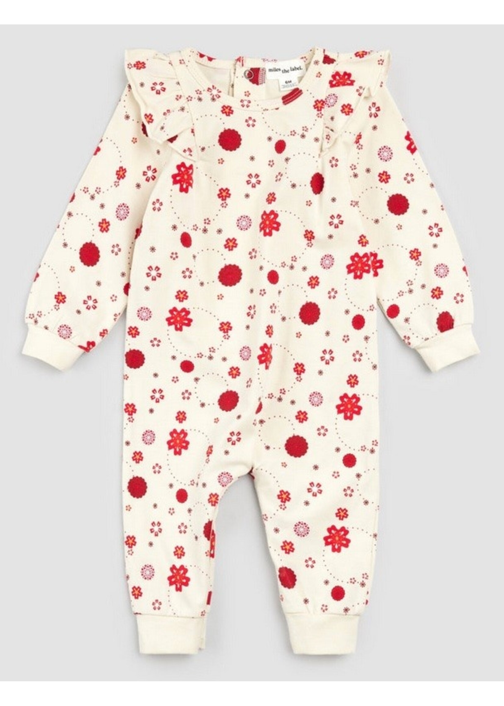 Miles the Label Miles the Label, Ornamental Floral Print  Zipsuit || Birch