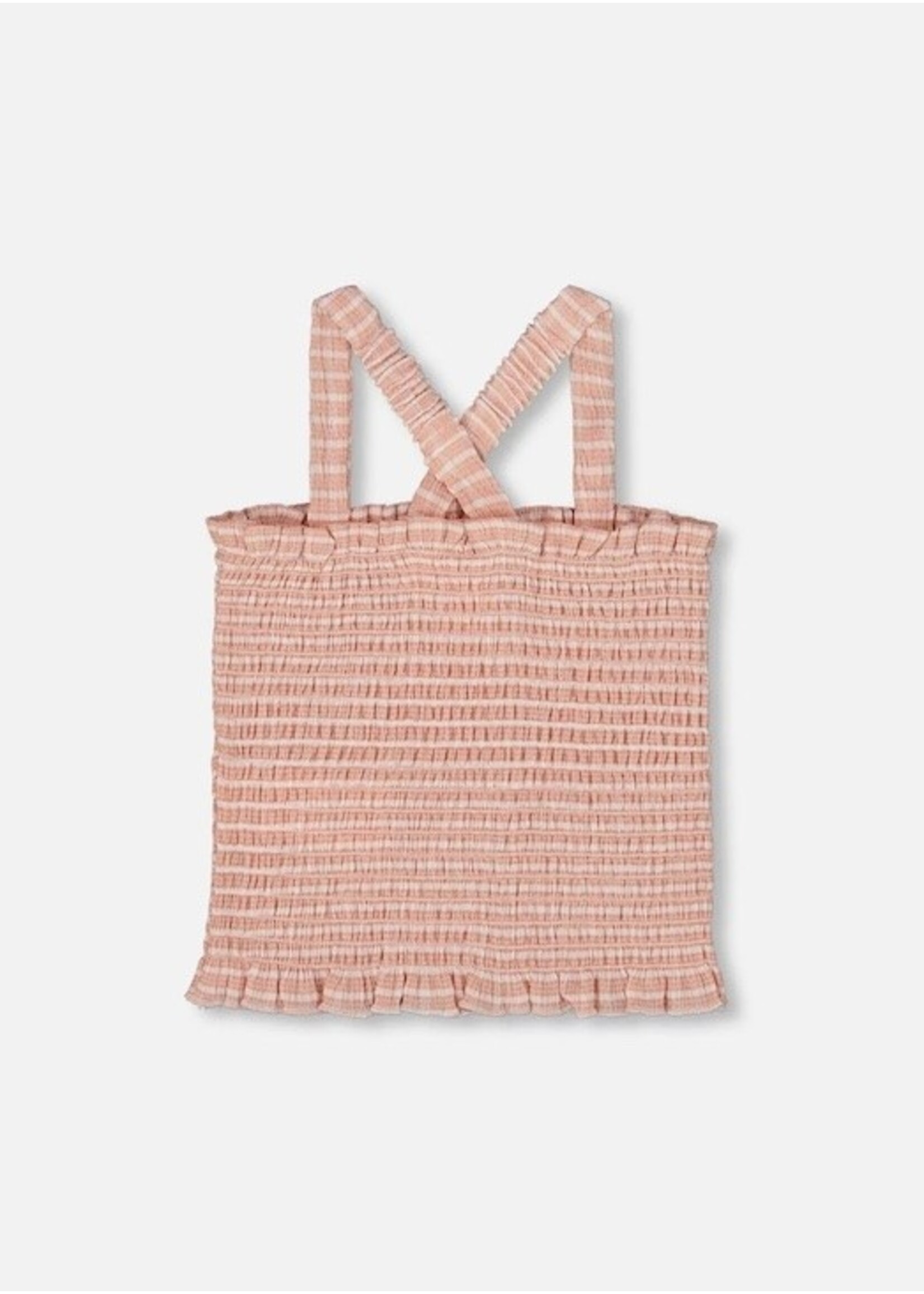 Deux Par Deux Deux Par Deux, Smocked Tank Top || Light Old Pink