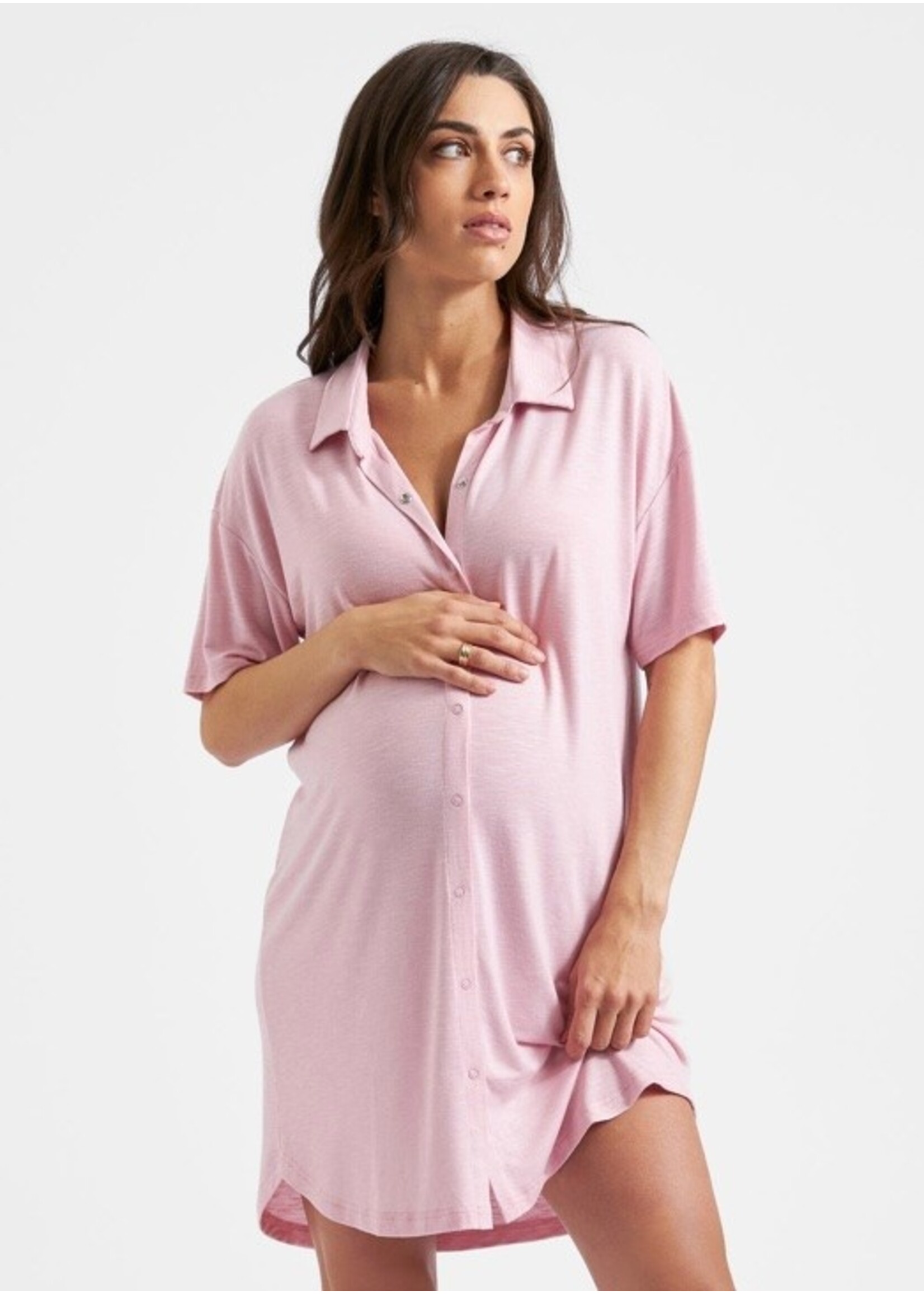 Ripe Maternity Ripe Maternity, Dreamy Breastfeeding Night Shirt || Dusty Pink