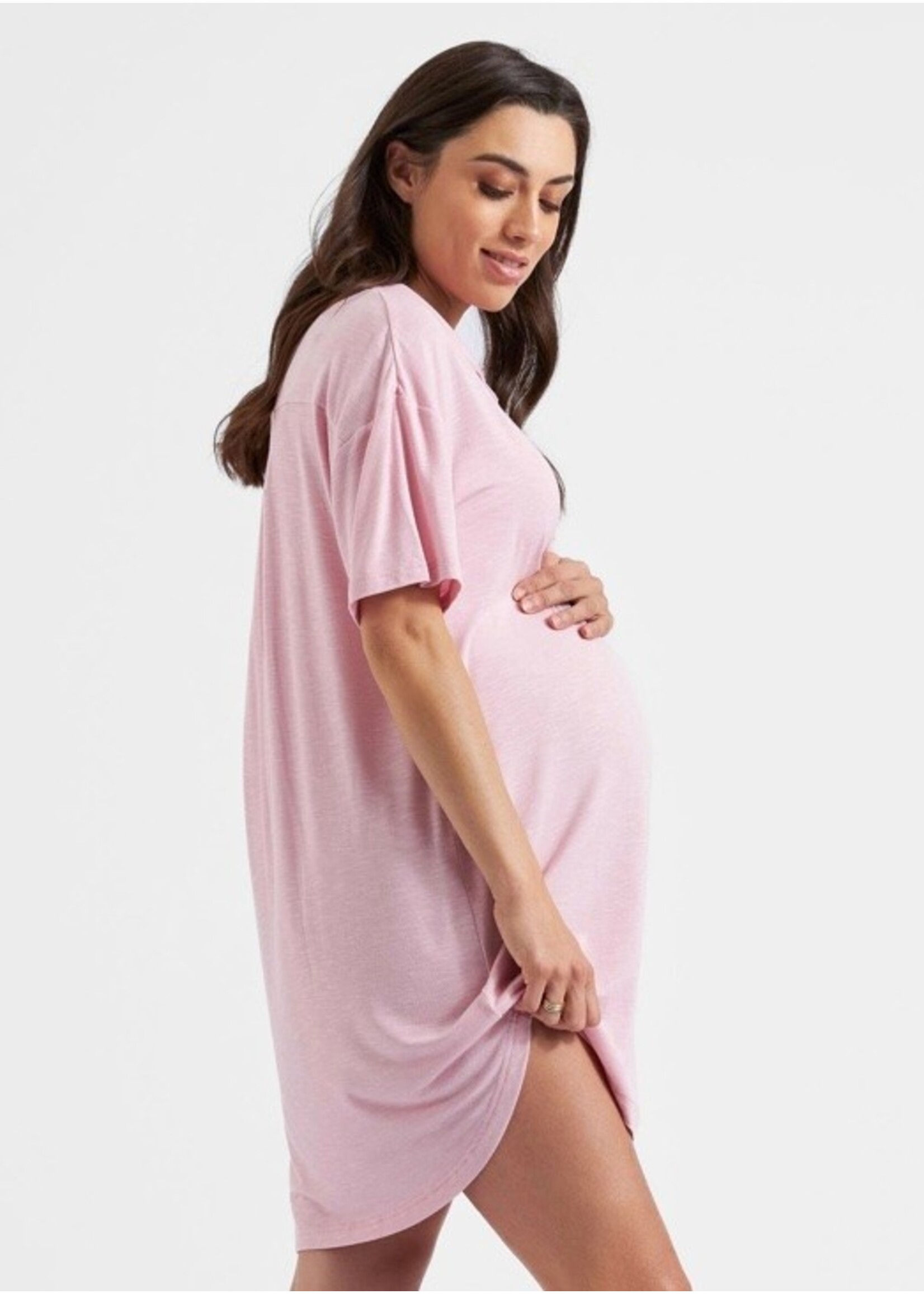 Ripe Maternity Ripe Maternity, Dreamy Breastfeeding Night Shirt || Dusty Pink