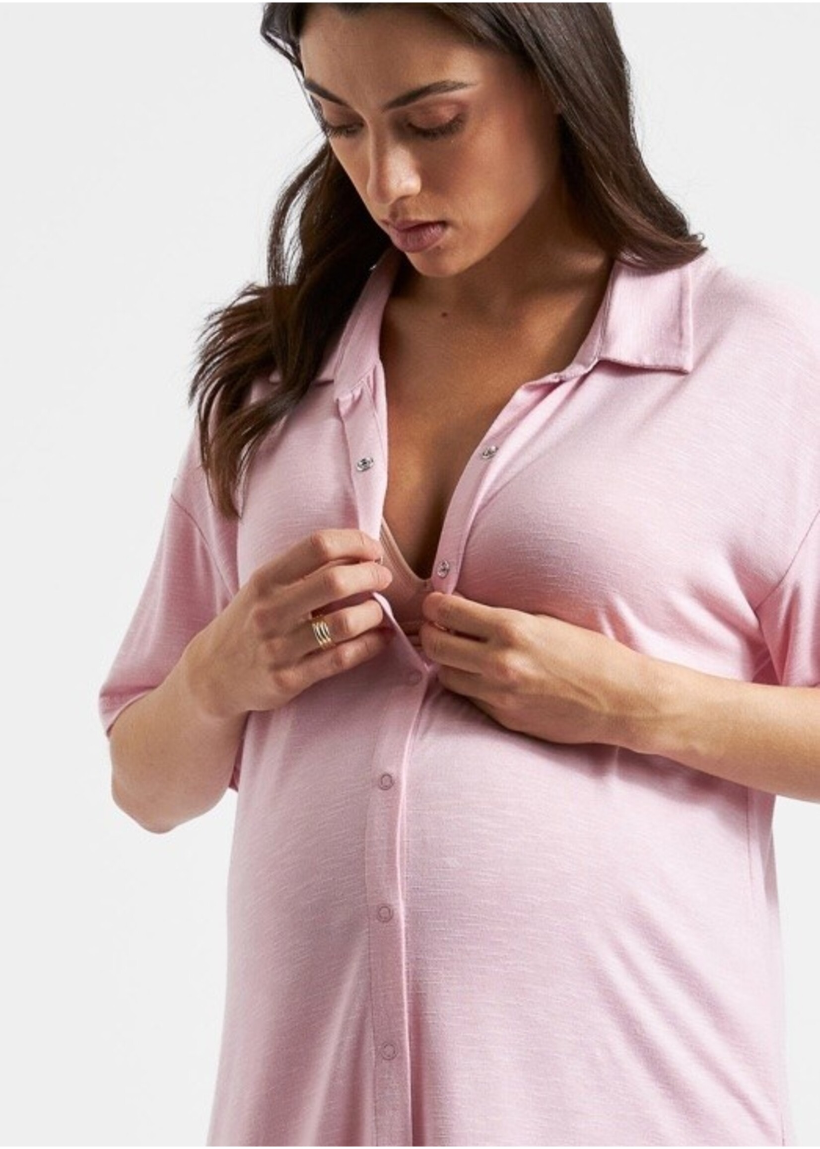 Ripe Maternity Ripe Maternity, Dreamy Breastfeeding Night Shirt || Dusty Pink