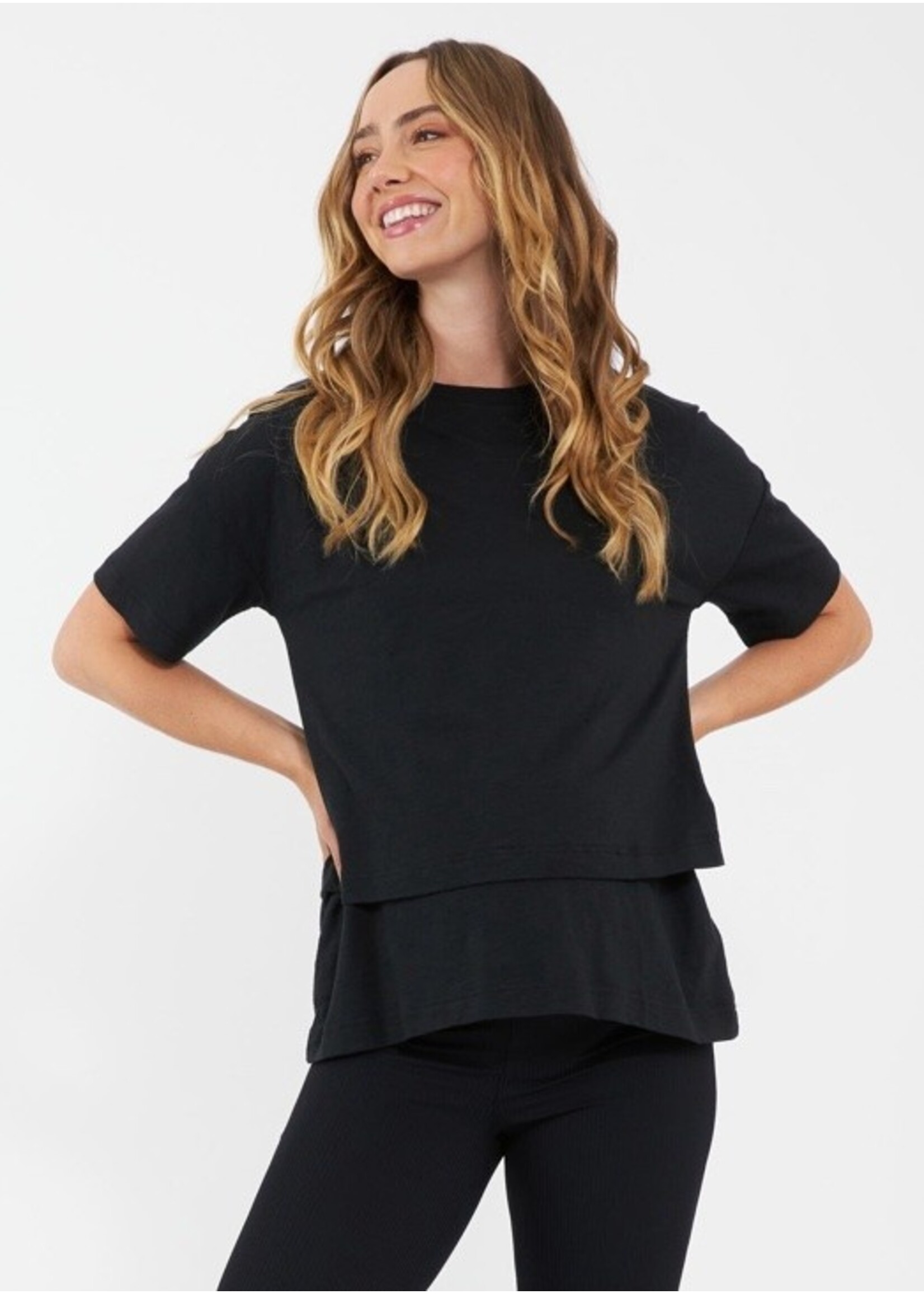 Ripe Maternity Ripe Maternity, Claud Nursing Tee || Black