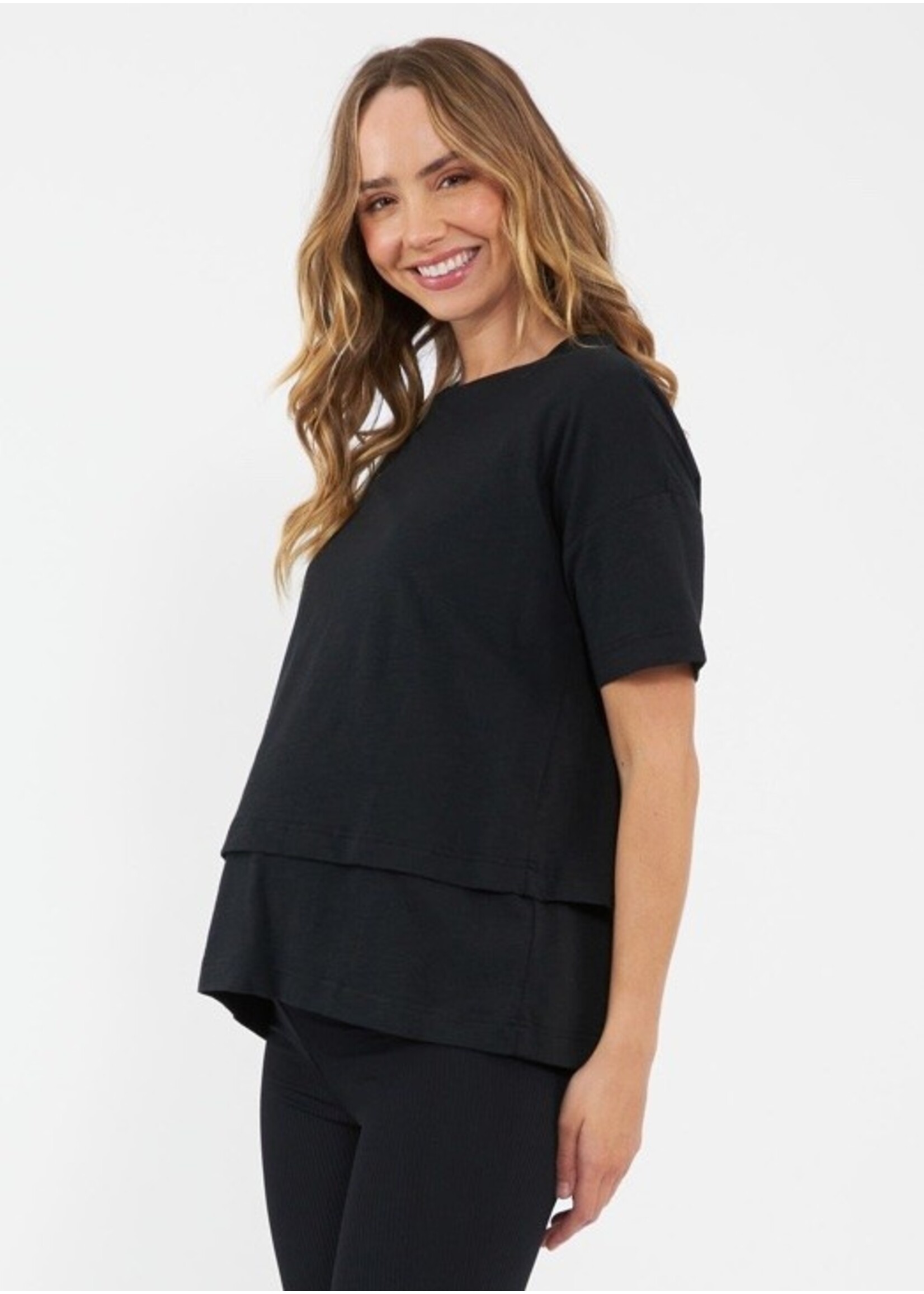 Ripe Maternity Ripe Maternity, Claud Nursing Tee || Black