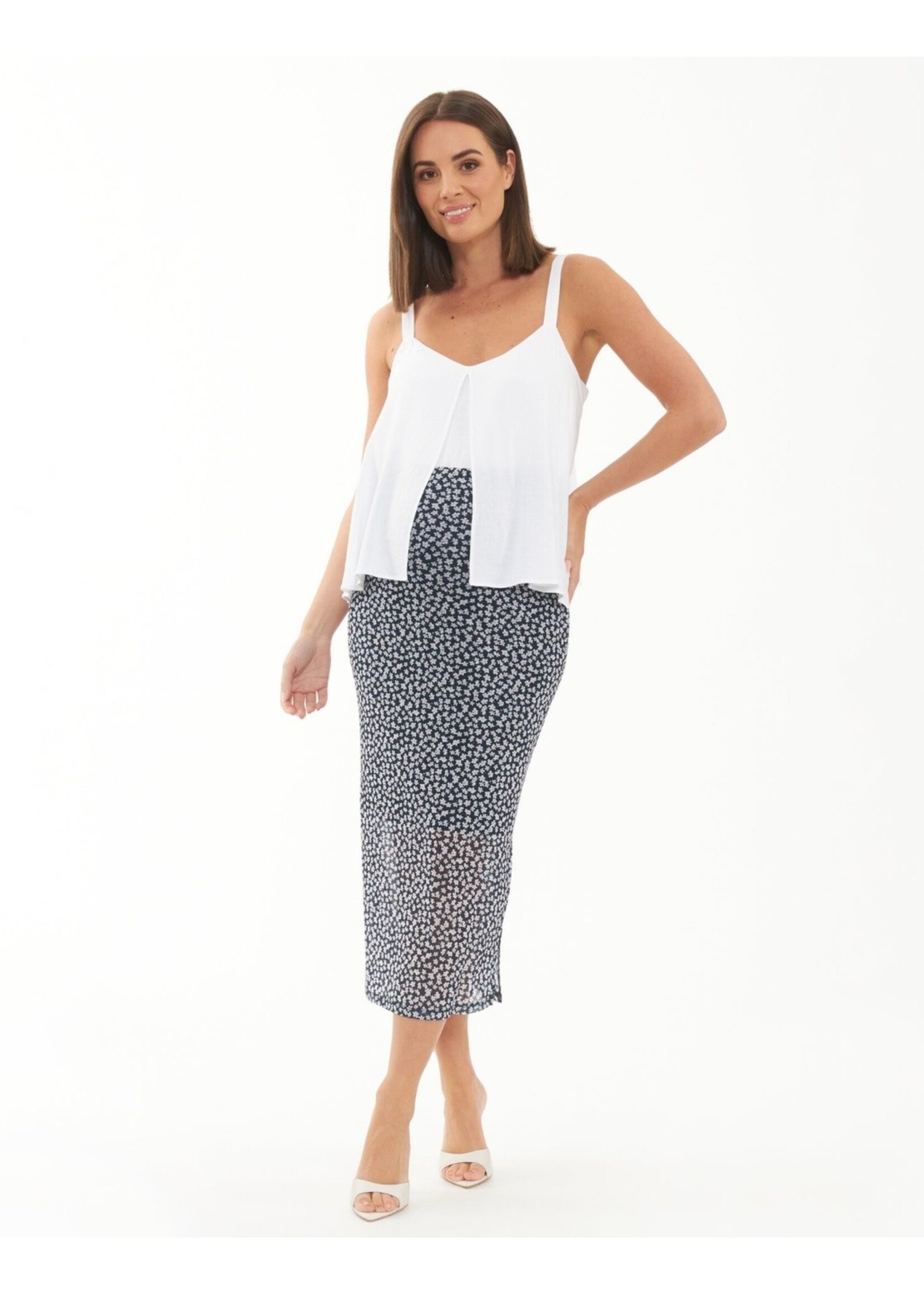 Ripe Maternity Ripe Maternity, Stacy Split Front Nursing Cami || White