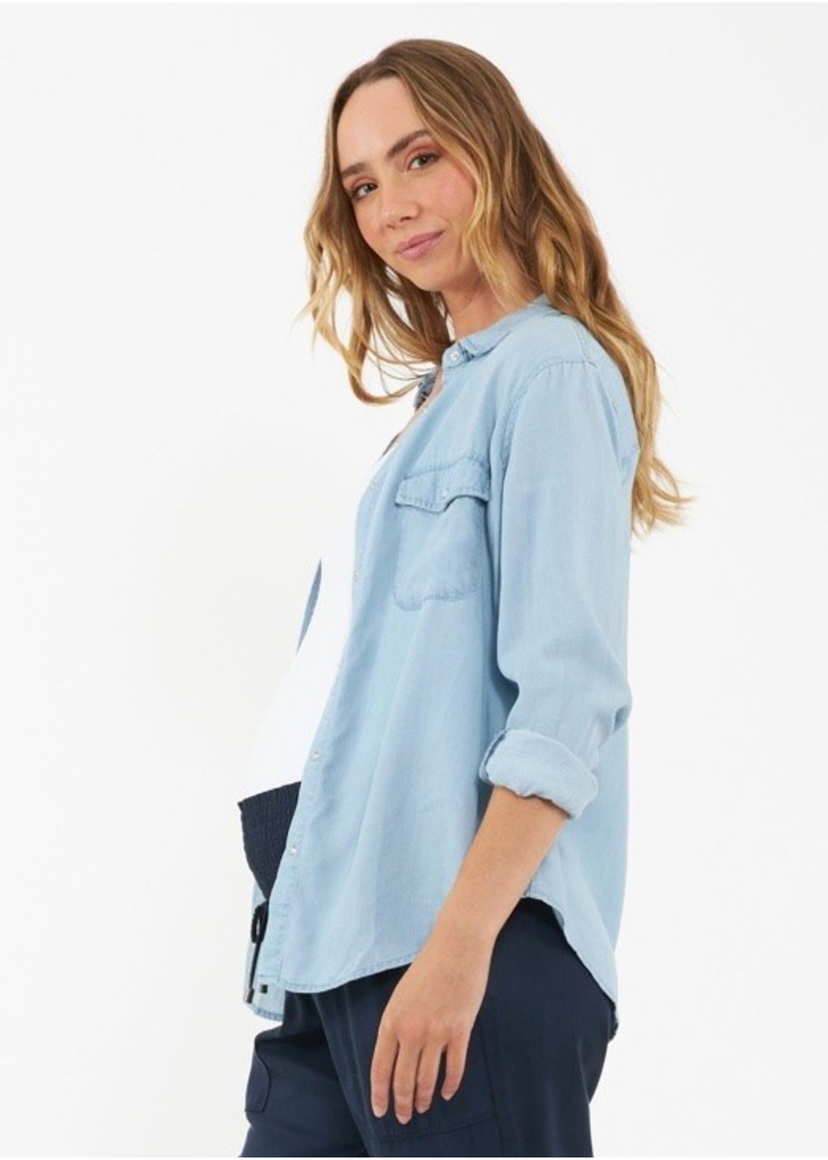 Ripe Maternity Ripe Maternity, Bec Chambray Shirt || Clean Fade