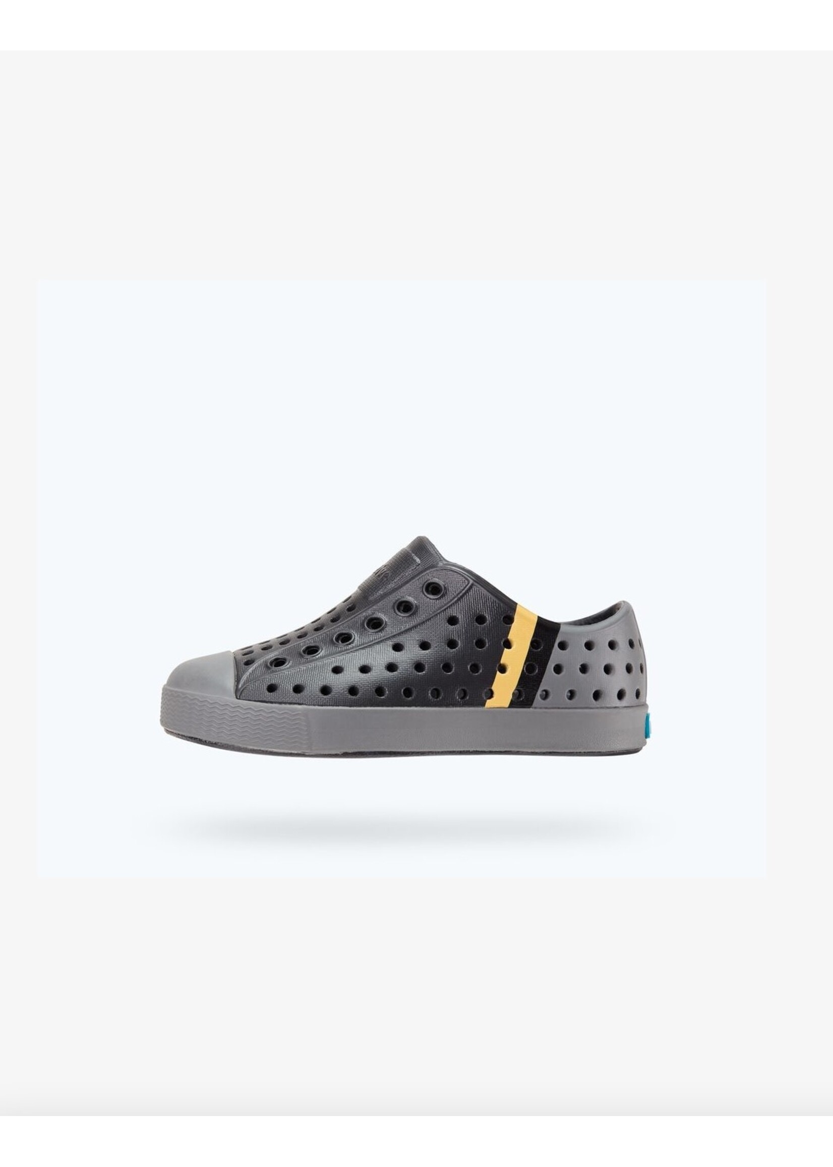 Native Shoes Native Shoes, Jefferson Block Youth / Junior in Jiffy Black/ Dublin Grey/ Dublin Wheat Block