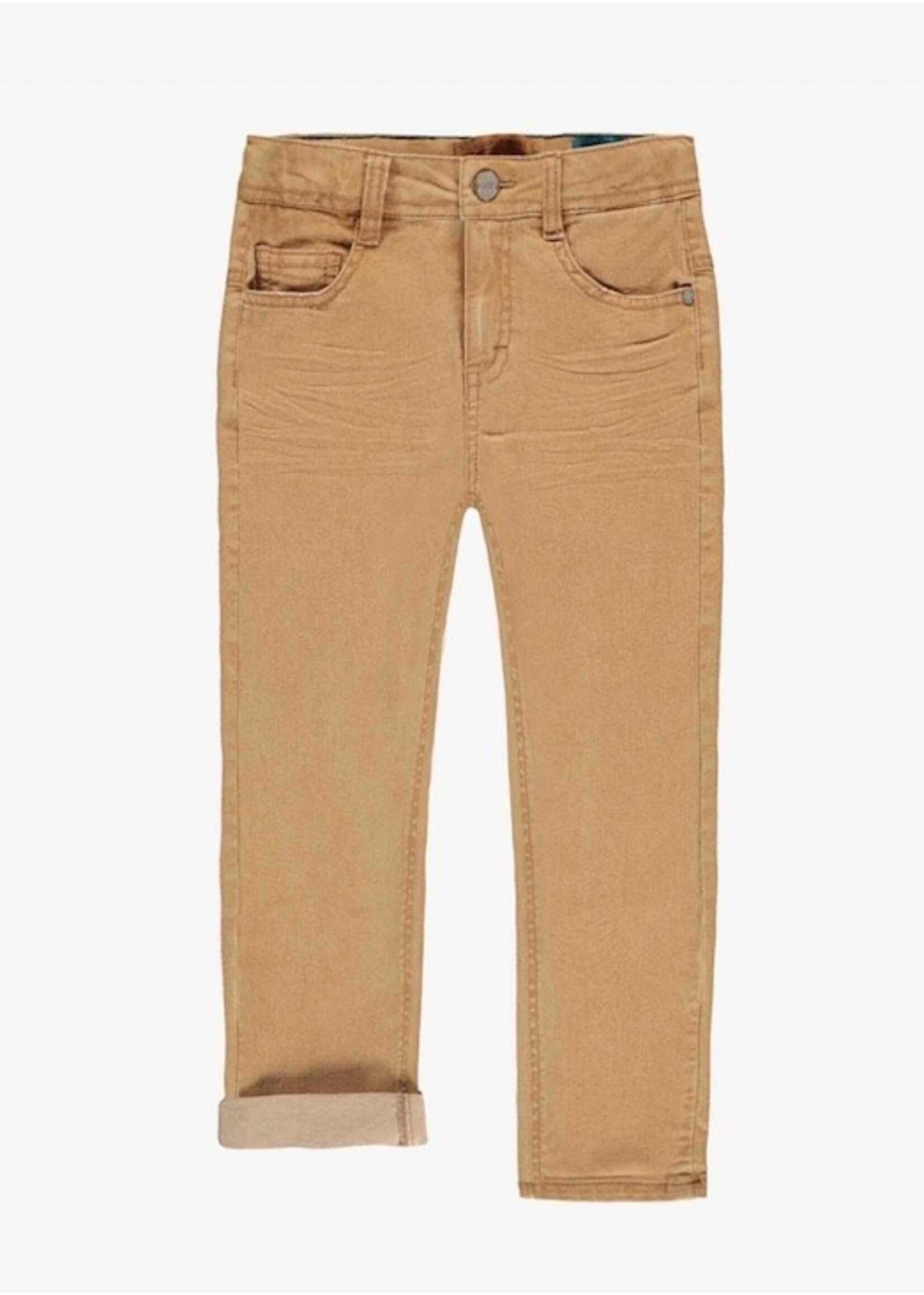Souris Mini Souris Mini, Faded Denim Pants || Ochre Yellow