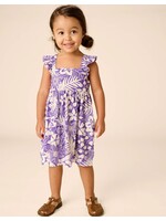 Tea Collection Tea Collection, Ruffle Strap Dress || Tropical Foliage