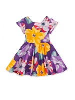Tea Collection Tea Collection, Button Back Skirted Dress || Large Tropical Floral