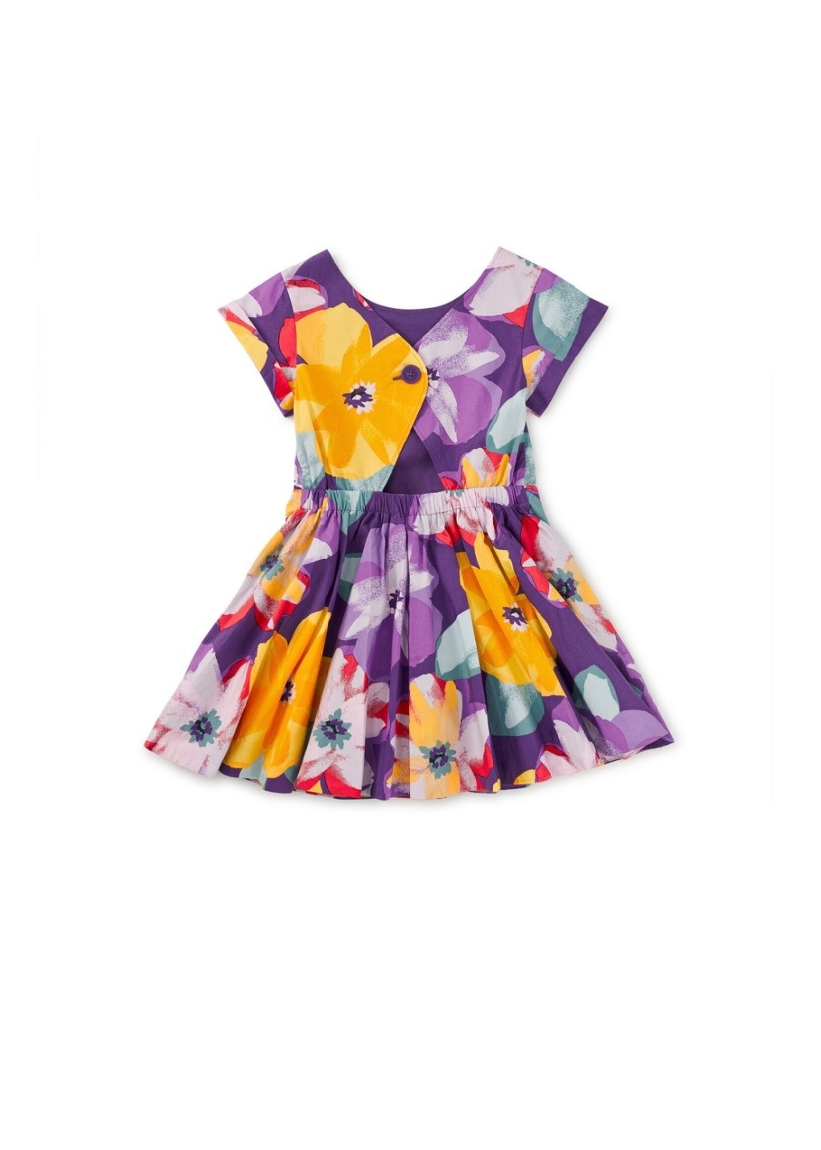 Tea Collection Tea Collection, Button Back Skirted Dress || Large Tropical Floral