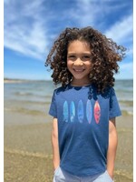 Me & Henry Me & Henry, Foulmouth Surfboard Print Tee || Navy