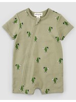 Miles the Label Miles the Label, Pickleball Print on Shorts Sage Zip Romper || Green Dusty