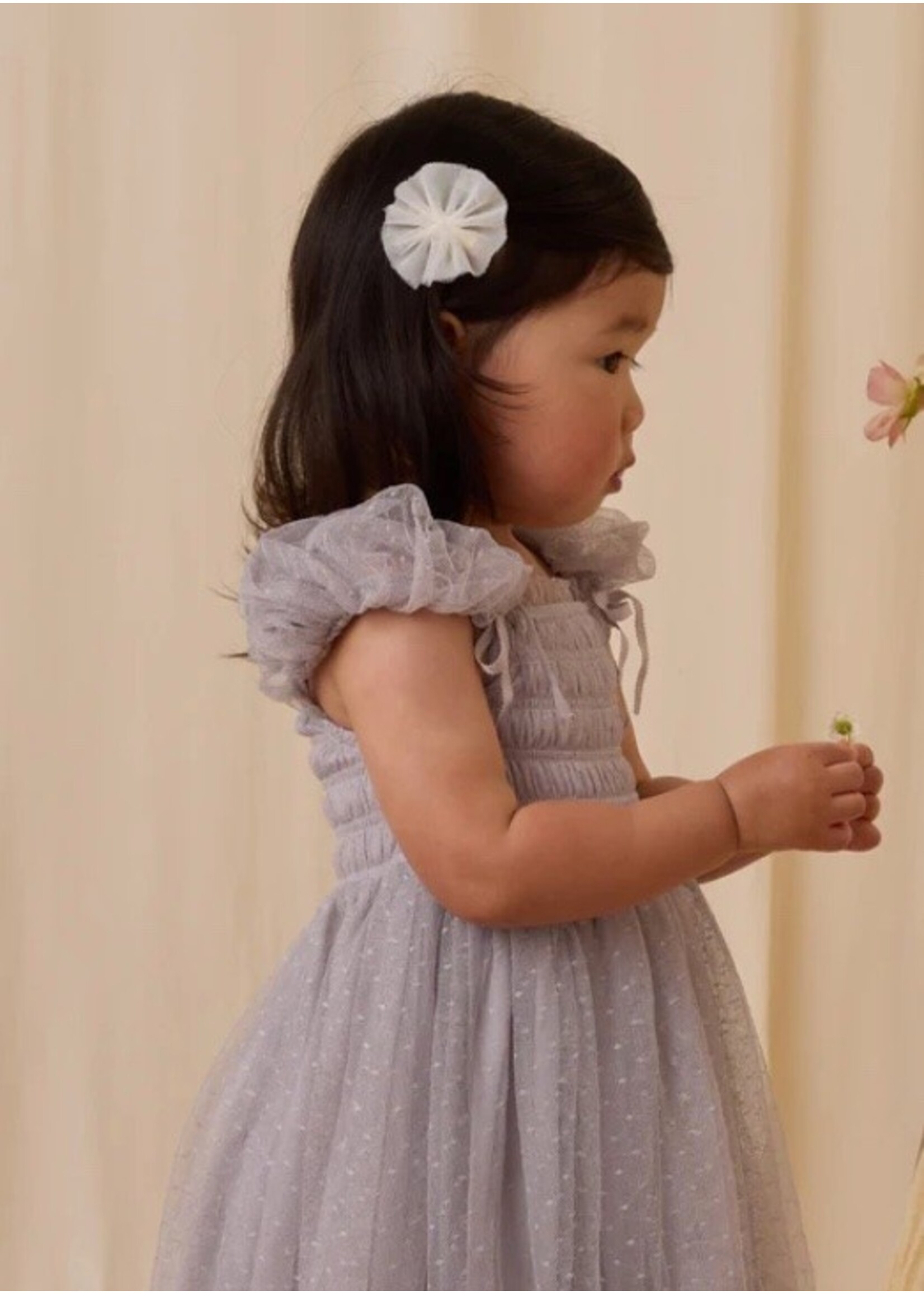 Noralee Noralee, Flutter Tulle Clip || Ivory
