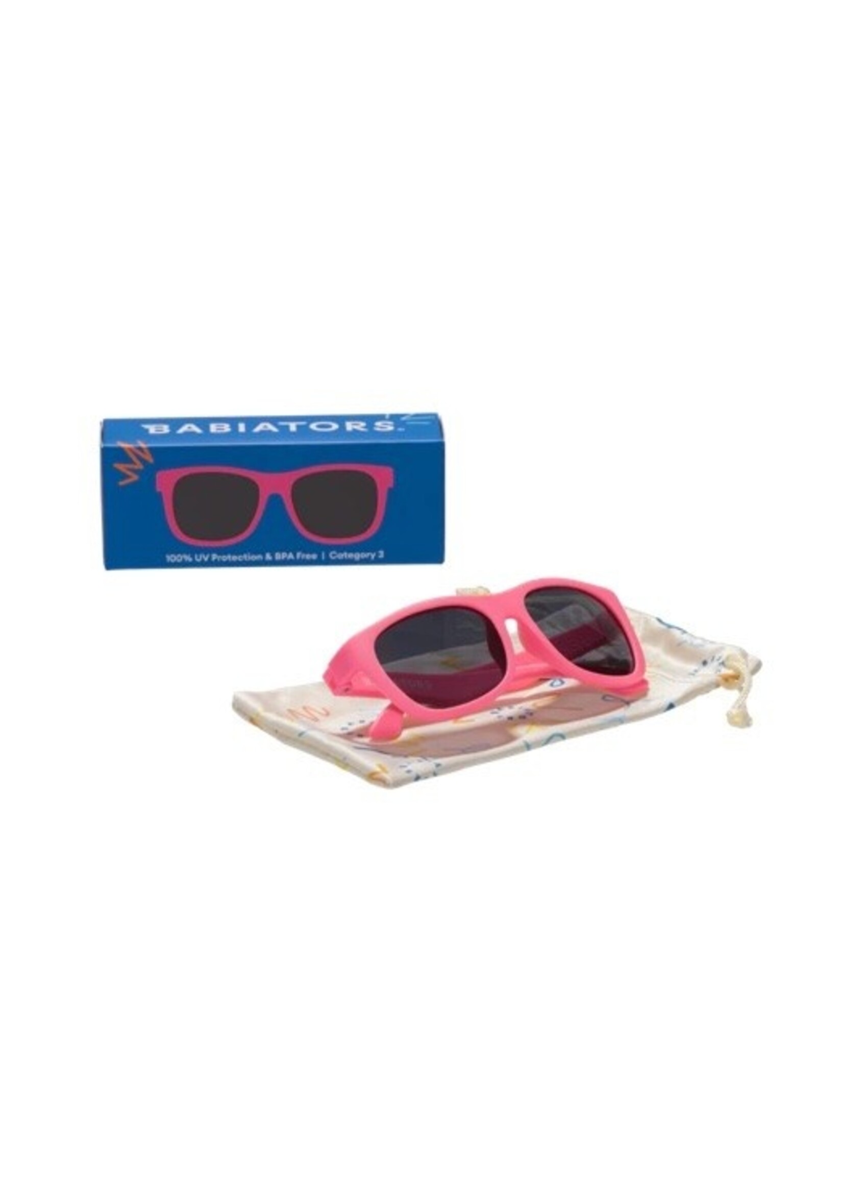 Babiators Babiators, Original Non-Polarized Navigator Sunglasses || Think Pink / Smoke Lens