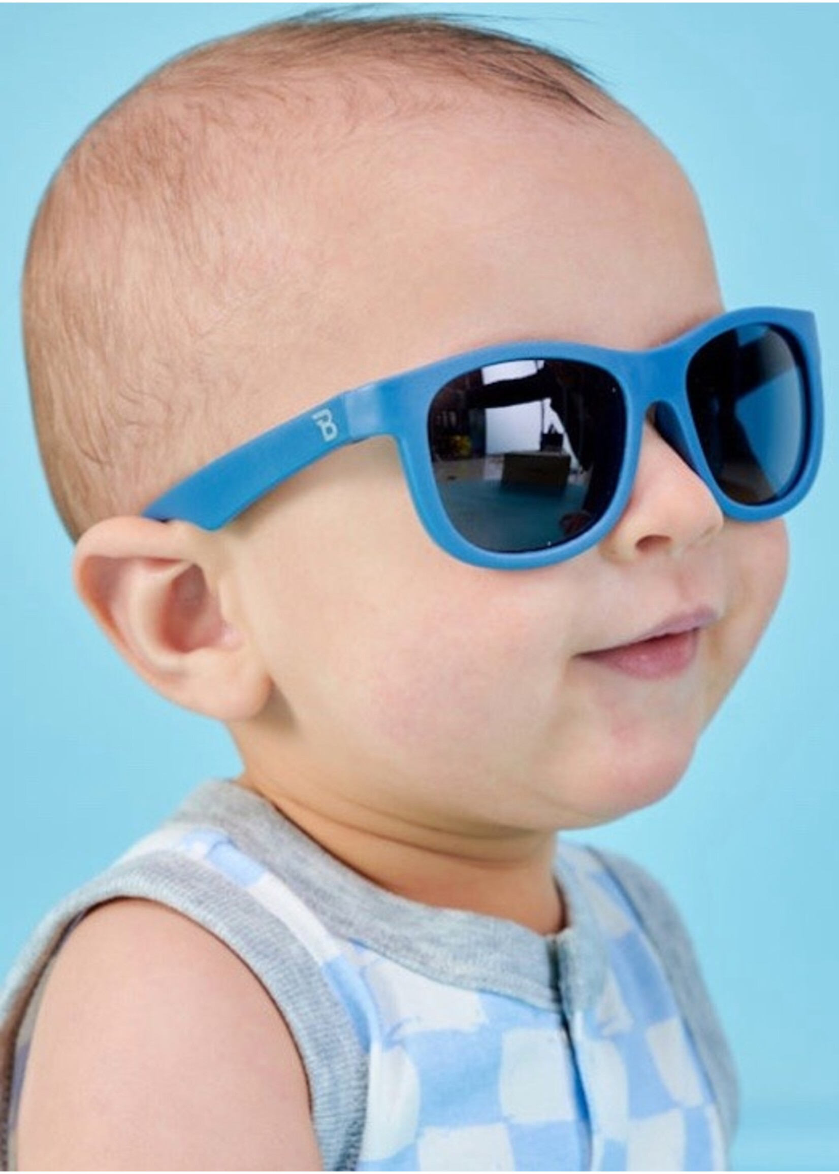 Babiators Babiators, The Eco Collection Navigator Sunglasses || Pacific Blue / Smoke Lens