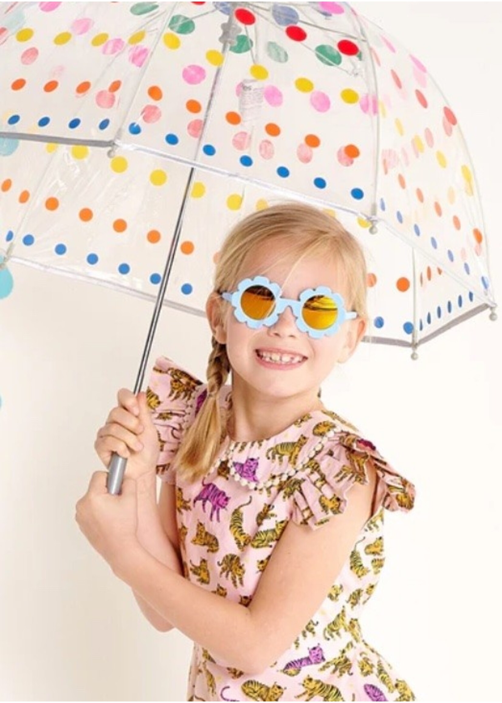 Babiators Babiators, Non-polarized Flower Sunglasses || "The Wild Flower" Periwinkle / Gold Mirror