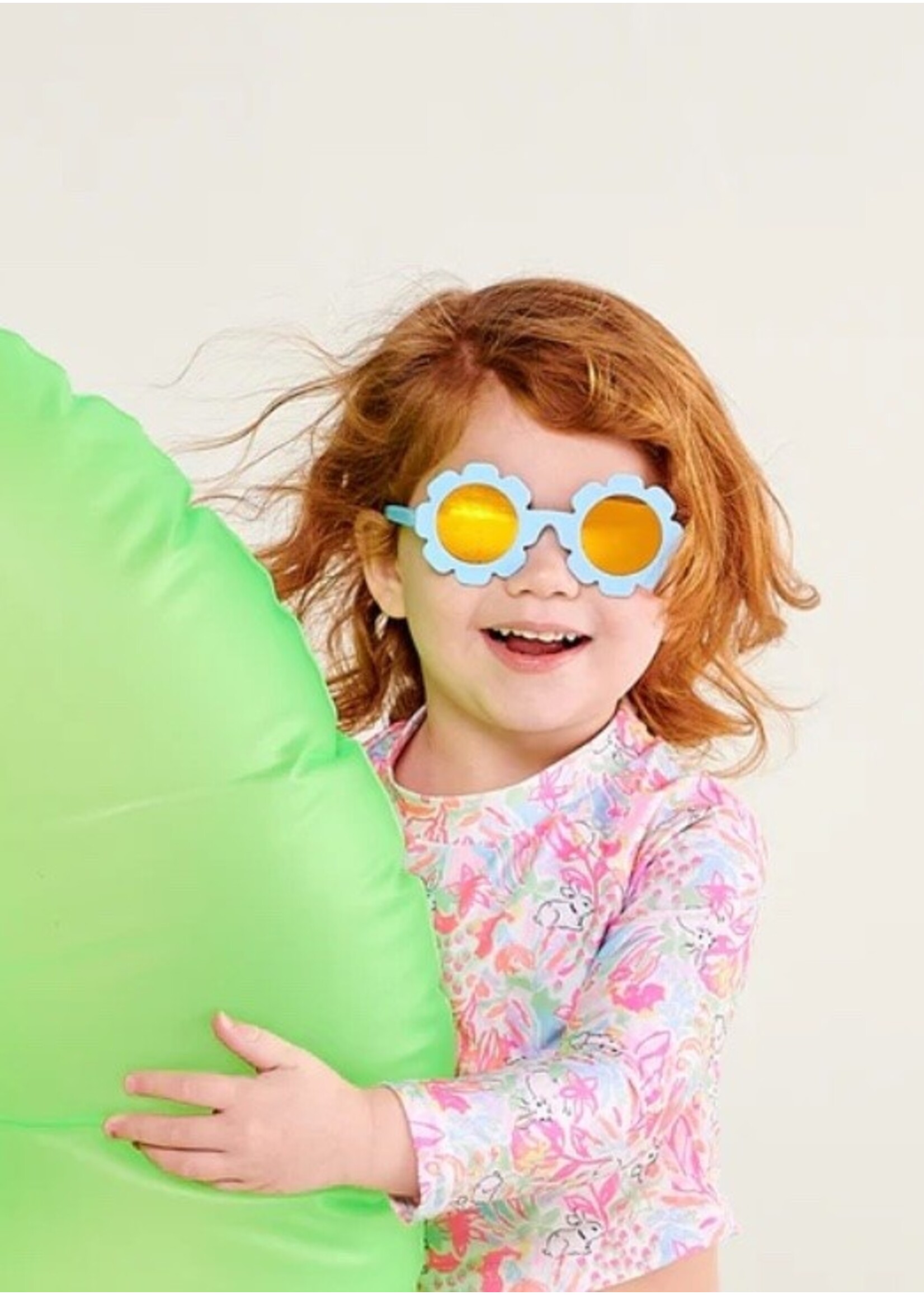 Babiators Babiators, Non-polarized Flower Sunglasses || "The Wild Flower" Periwinkle / Gold Mirror