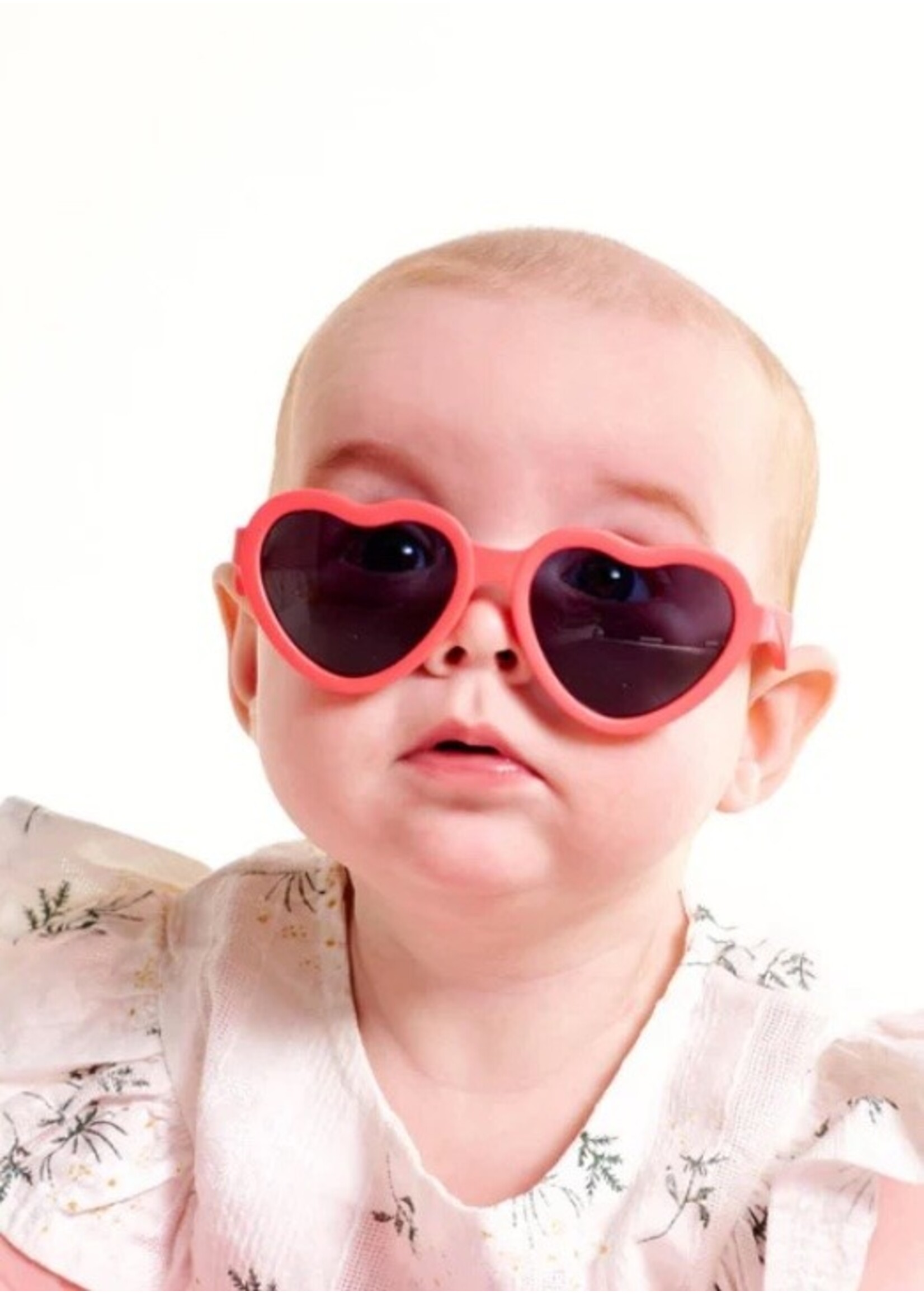 Babiators Babiators, Limited Edition, Non-Polarized Heart Sunglasses || "Queen of Hearts" Hot Coral / Black Lens