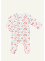 Coccoli Coccoli, Multi-Floral Print Modal Zipper Footie || Cream