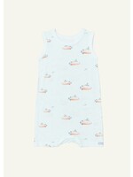Coccoli Coccoli, Submarine Shortie Modal Romper || Spa Blue