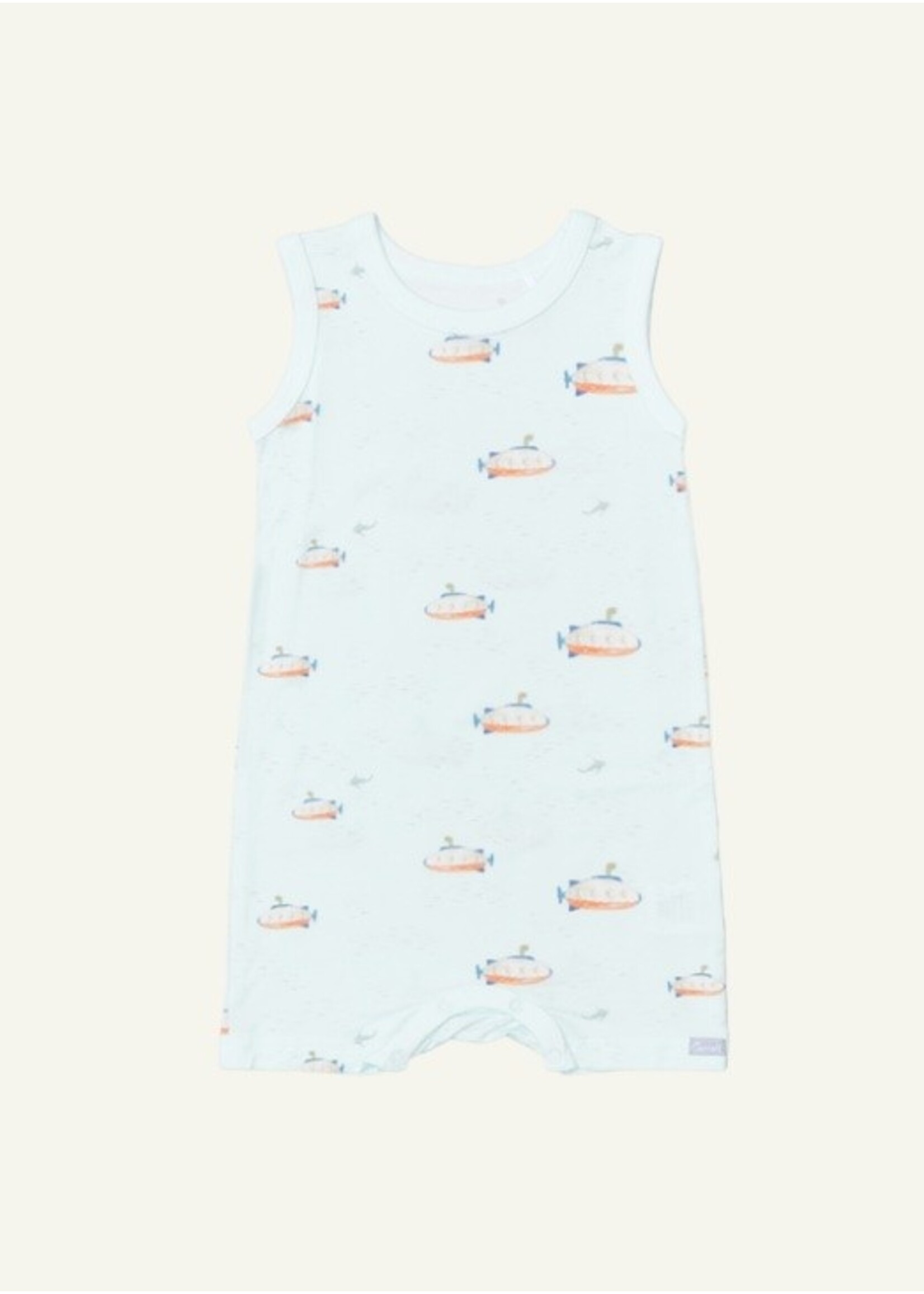 Coccoli Coccoli, Submarine Shortie Modal Romper || Spa Blue