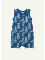 Coccoli Coccoli, Jellyfish Shortie Modal Romper || Majolica Blue