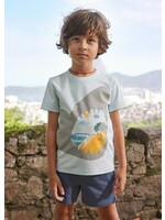 Tea Collection Tea Collection, Shark Bite Beach Graphic Tee || Blue Glow