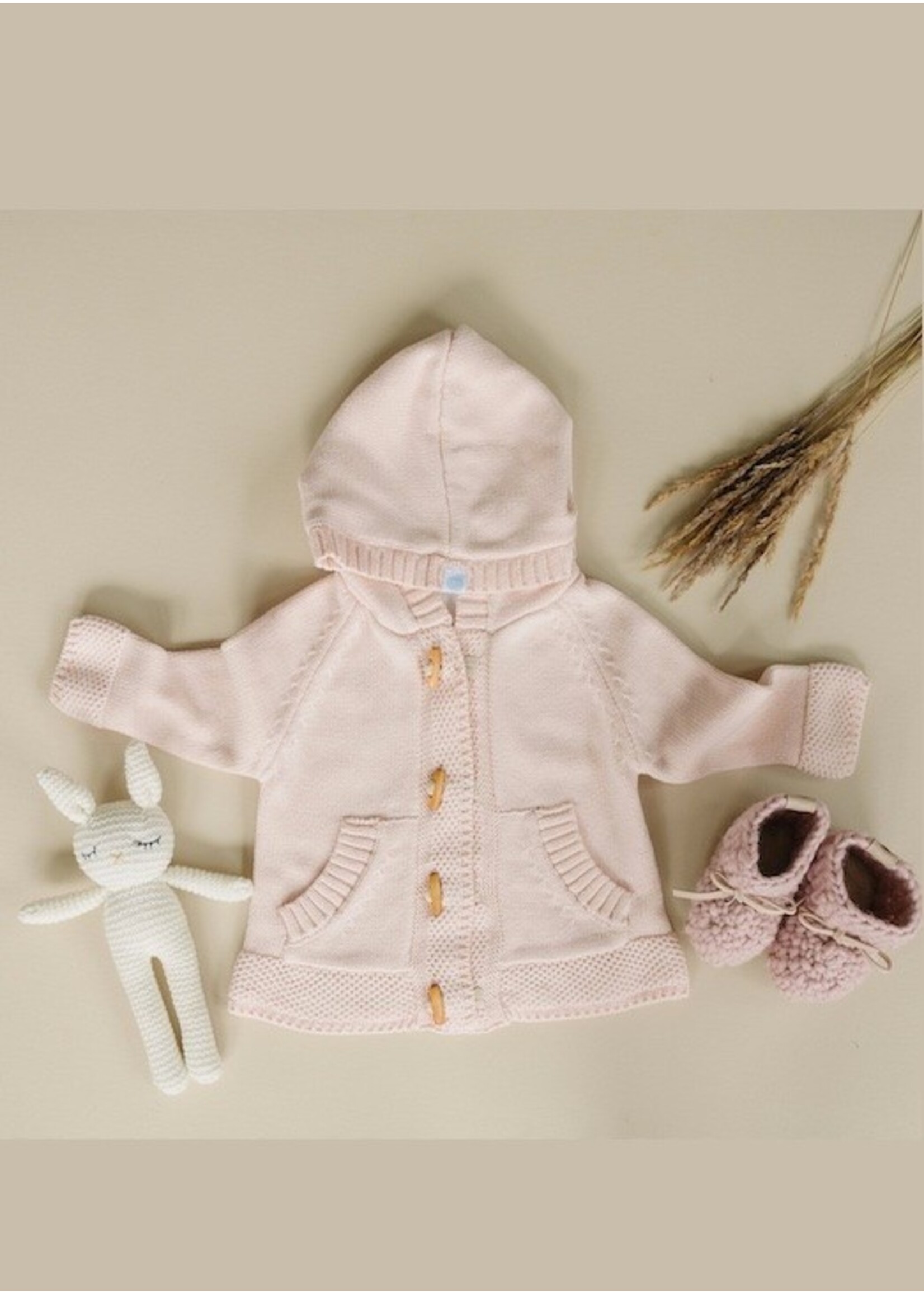 Beba Bean Beba Bean, Knit Hoodie || Pink