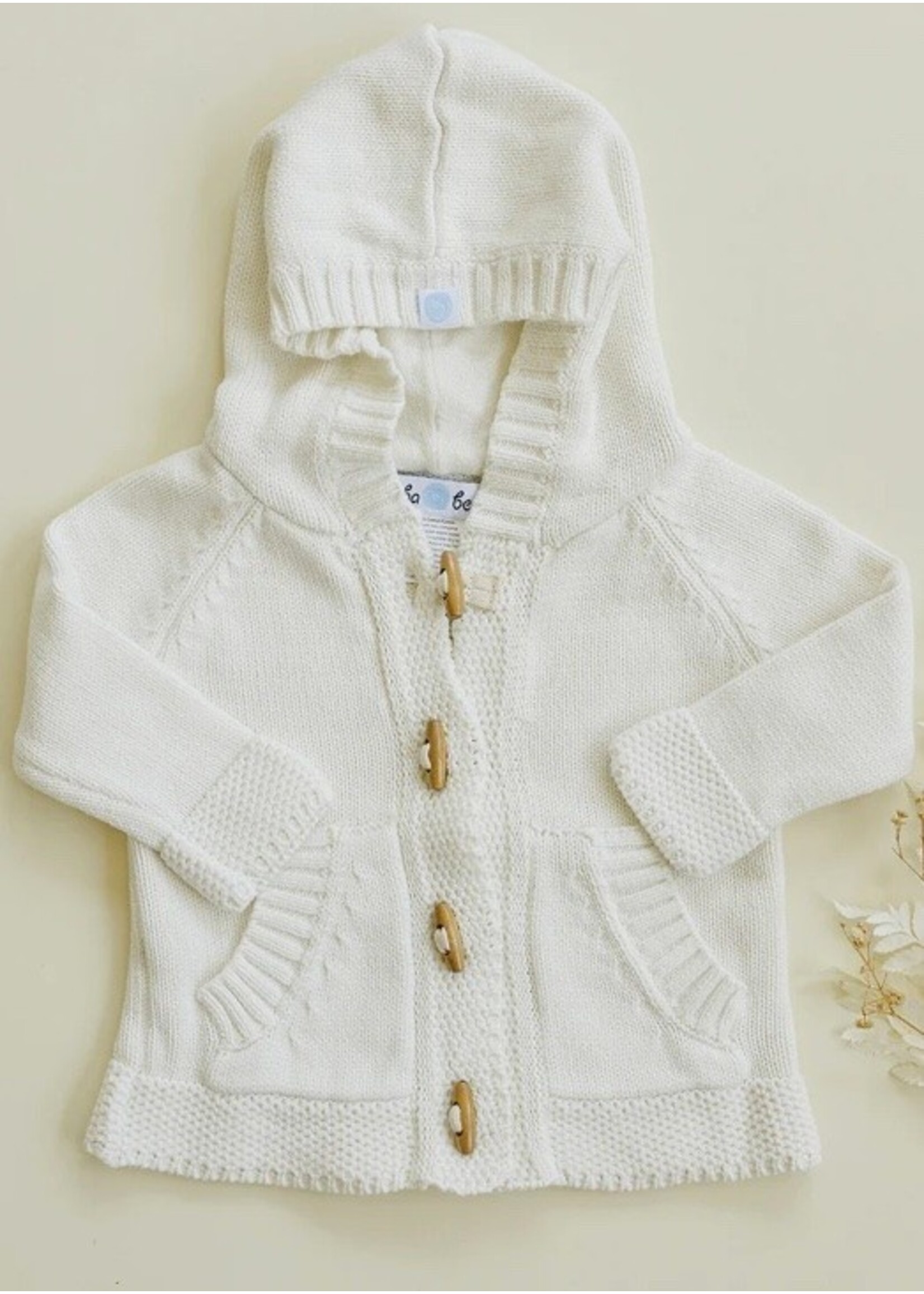 Beba Bean Beba Bean, Knit Hoodie || Ivory